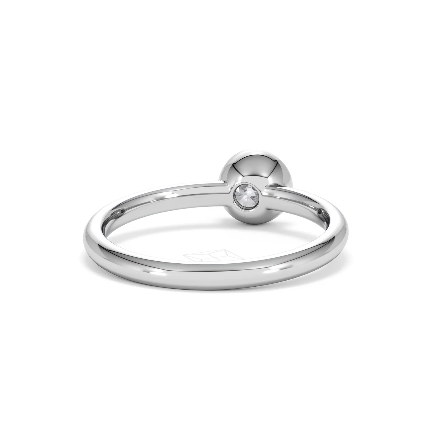 Horizon Round Cut Lab Diamond Solitaire Ring 0.50ct H/SI in 9K White Gold - Image 46