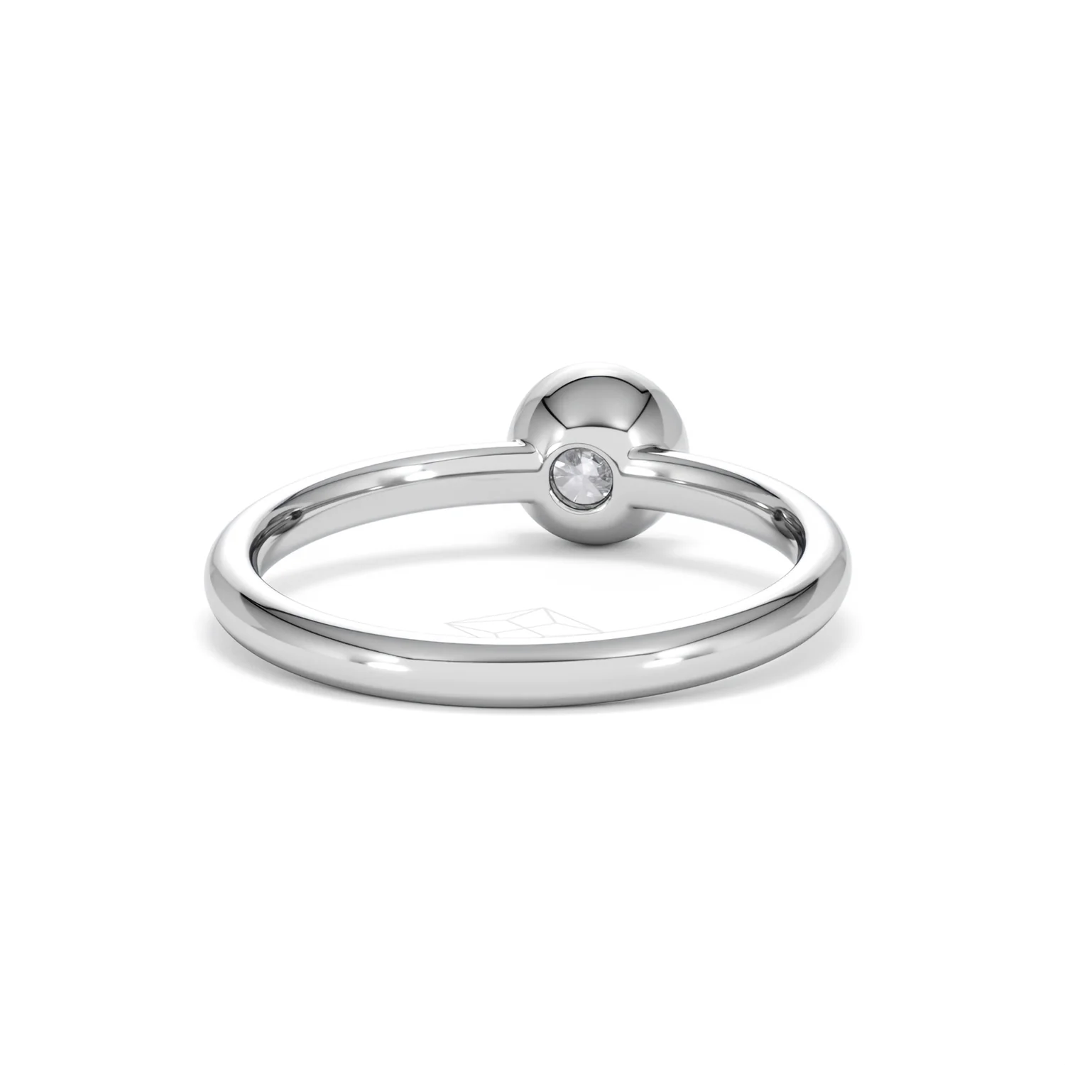 Horizon Round Cut Lab Diamond Solitaire Ring 0.50ct H/SI in 9K White Gold - Image 47