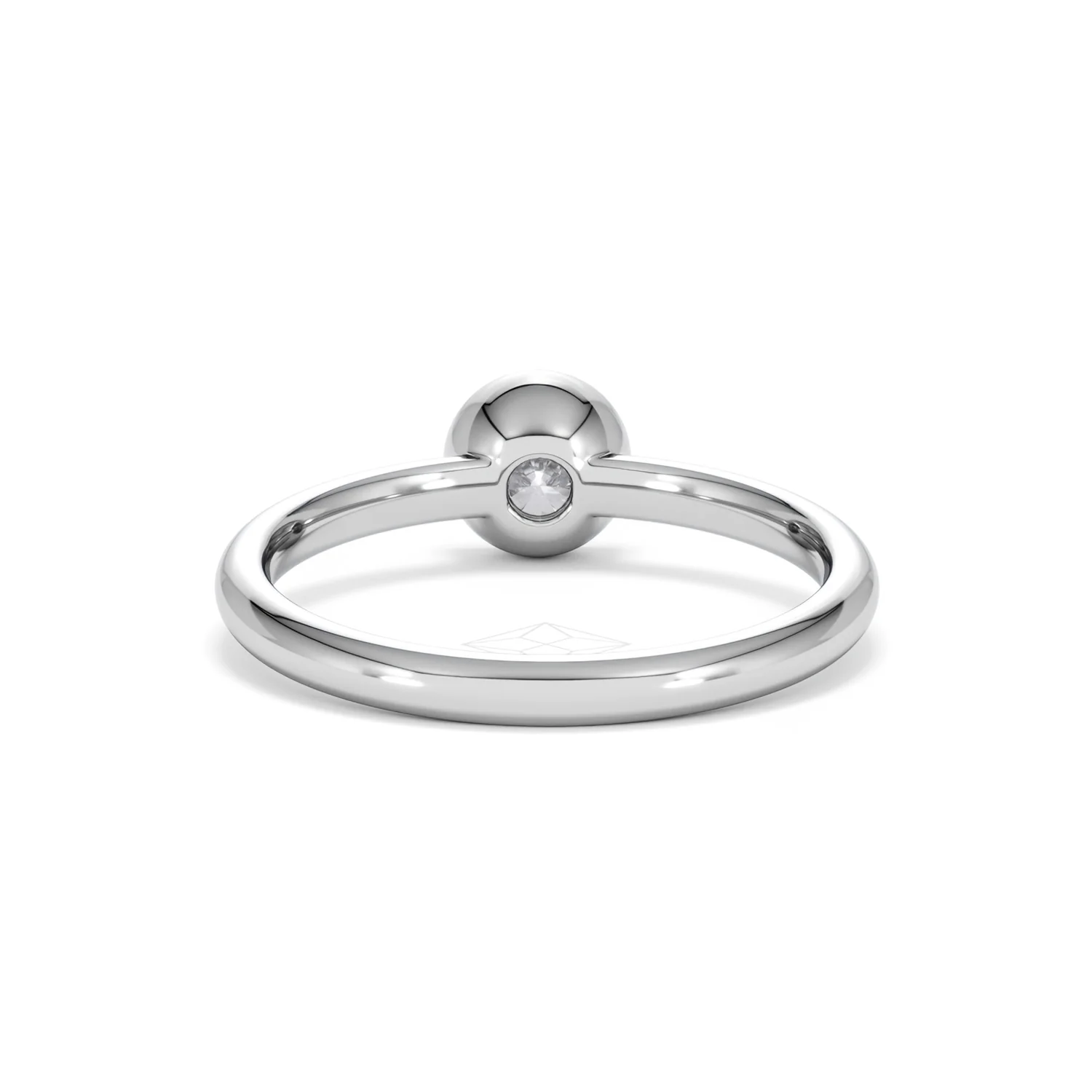 Horizon Round Cut Lab Diamond Solitaire Ring 0.50ct H/SI in 9K White Gold - Image 50