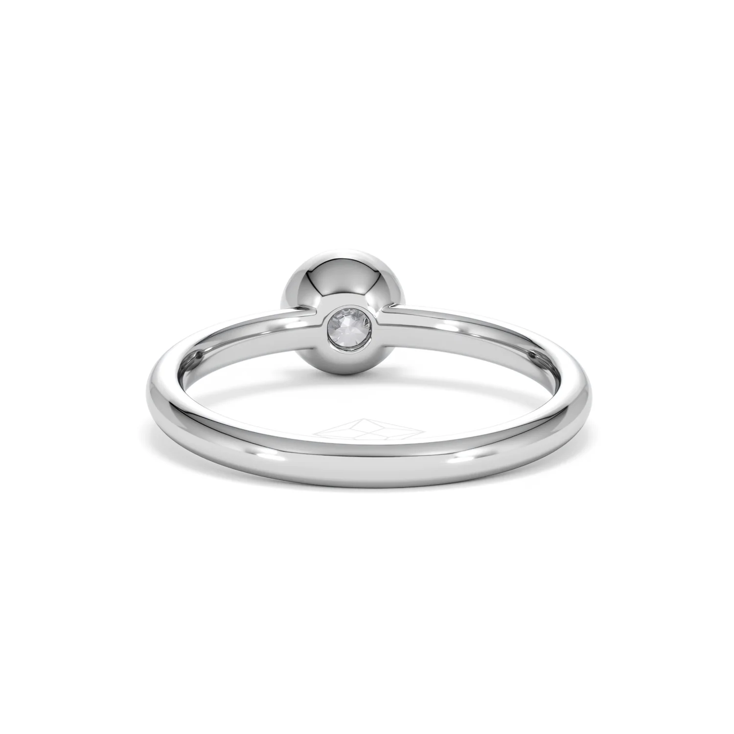 Horizon Round Cut Lab Diamond Solitaire Ring 0.50ct H/SI in 9K White Gold - Image 51