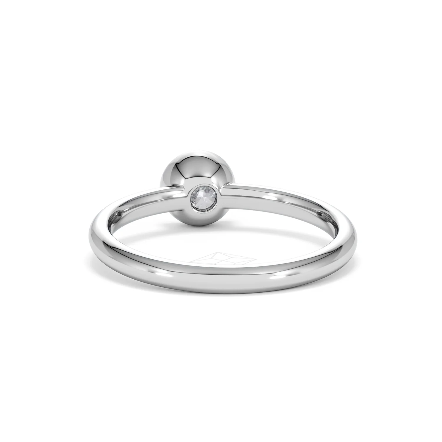 Horizon Round Cut Lab Diamond Solitaire Ring 0.50ct H/SI in 9K White Gold - Image 52