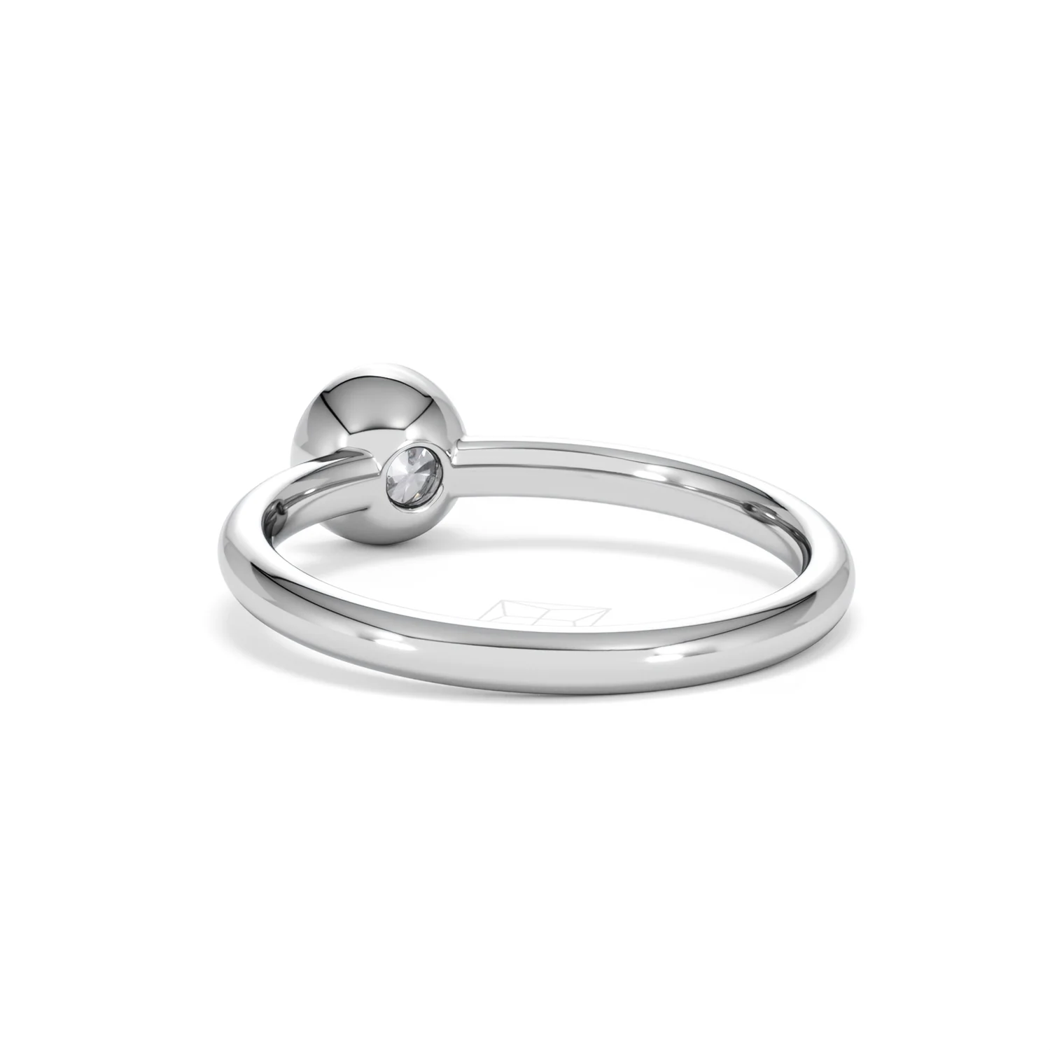 Horizon Round Cut Lab Diamond Solitaire Ring 0.50ct H/SI in 9K White Gold - Image 56