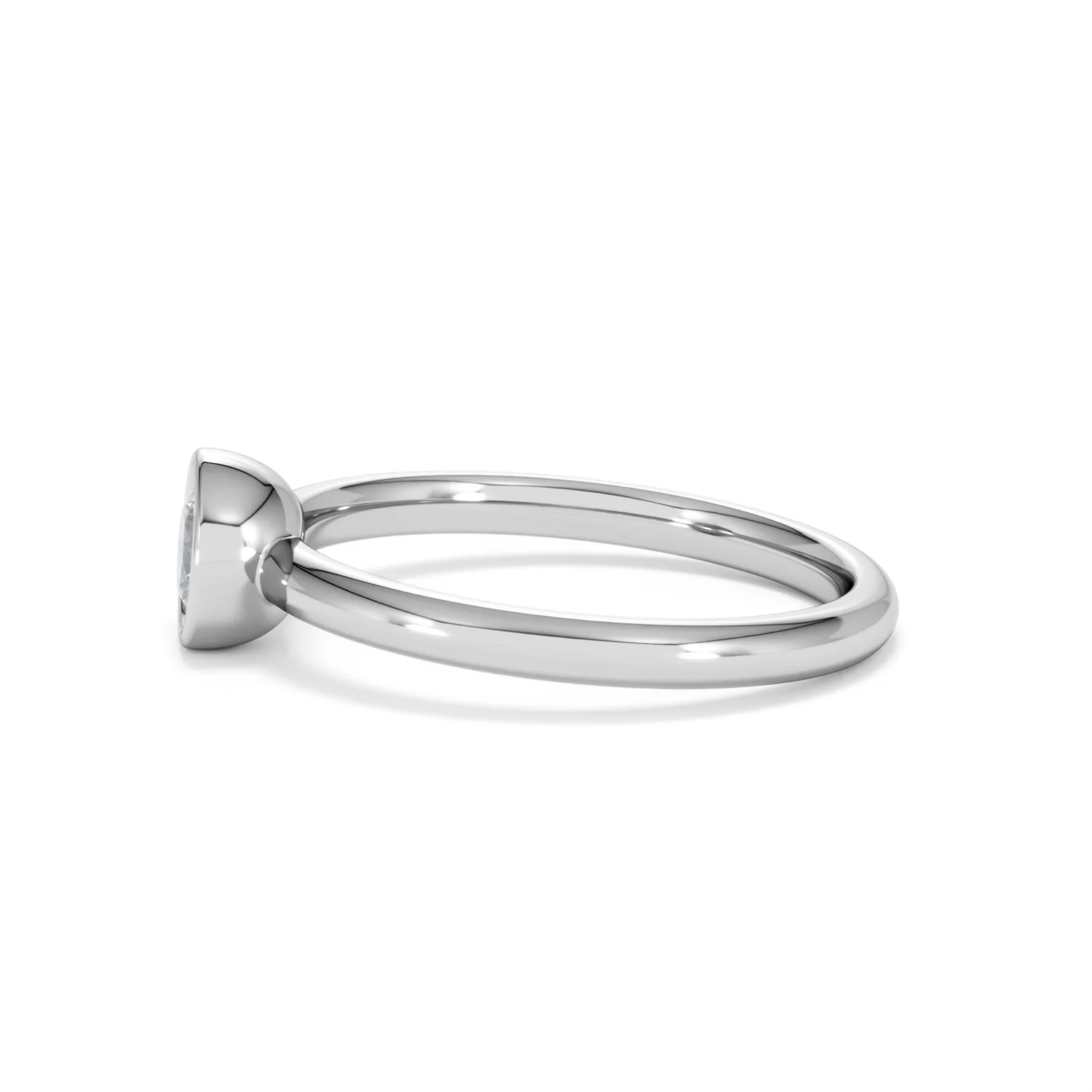 Horizon Round Cut Lab Diamond Solitaire Ring 0.50ct H/SI in 9K White Gold - Image 71