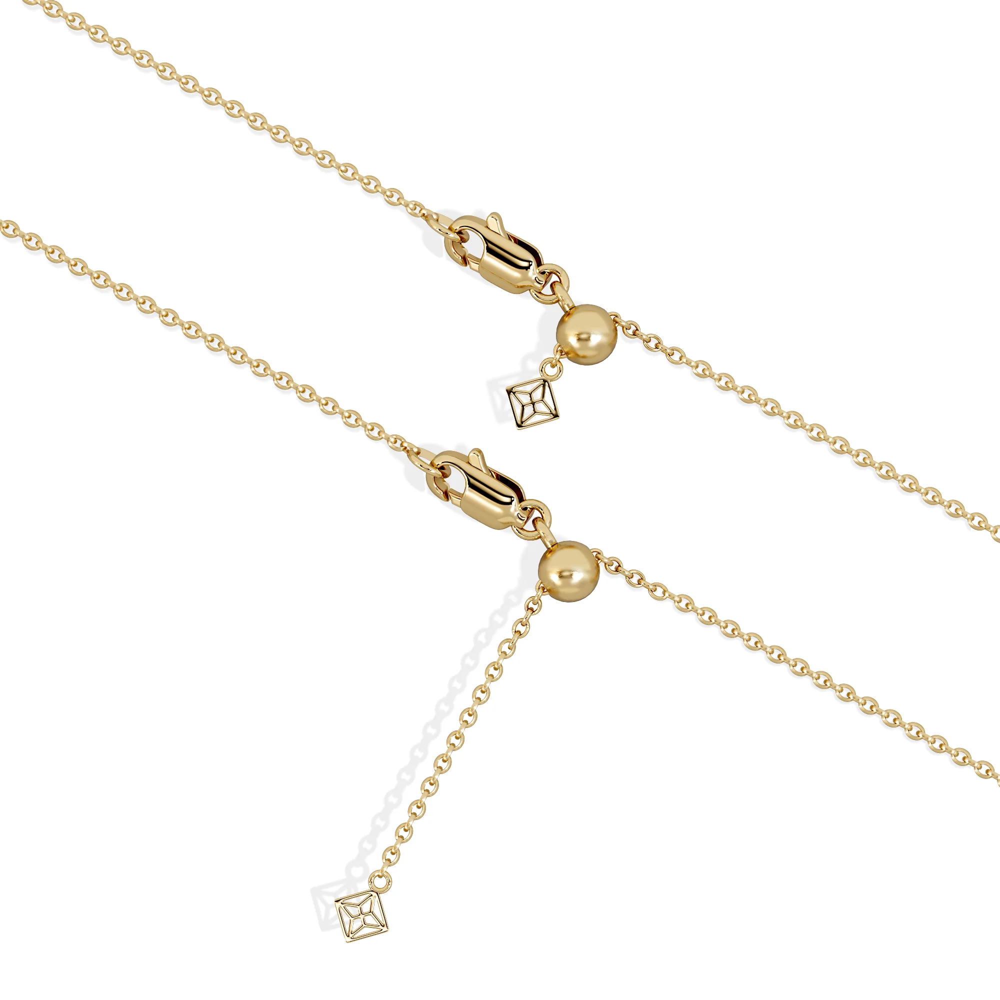 Infinity Love 0.08ct Lab Diamond Chain Bracelet in 18K Gold Vermeil - Image 7