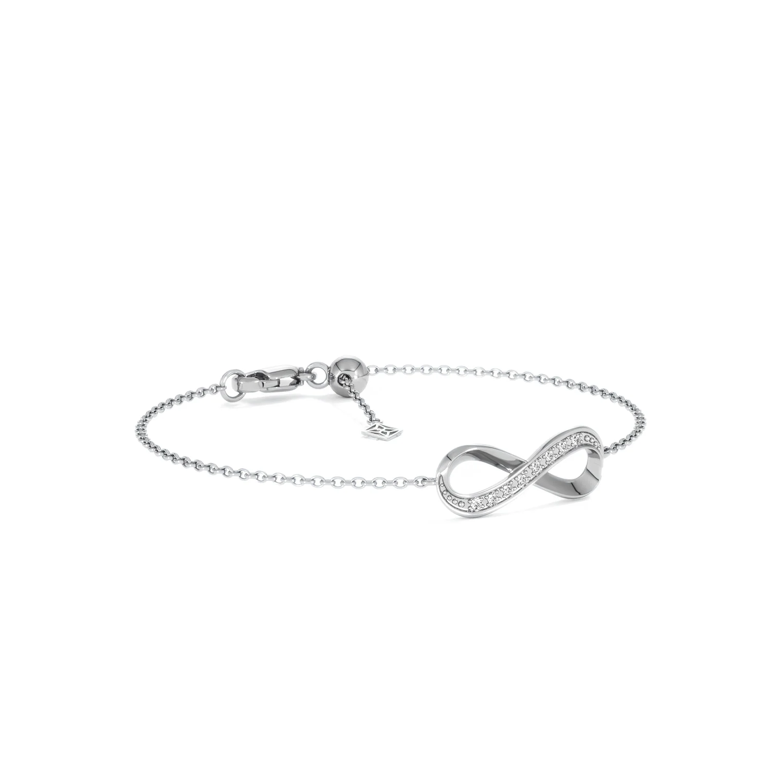 Infinity Love 0.08ct Lab Diamond Chain Bracelet in Sterling Silver - Image 15