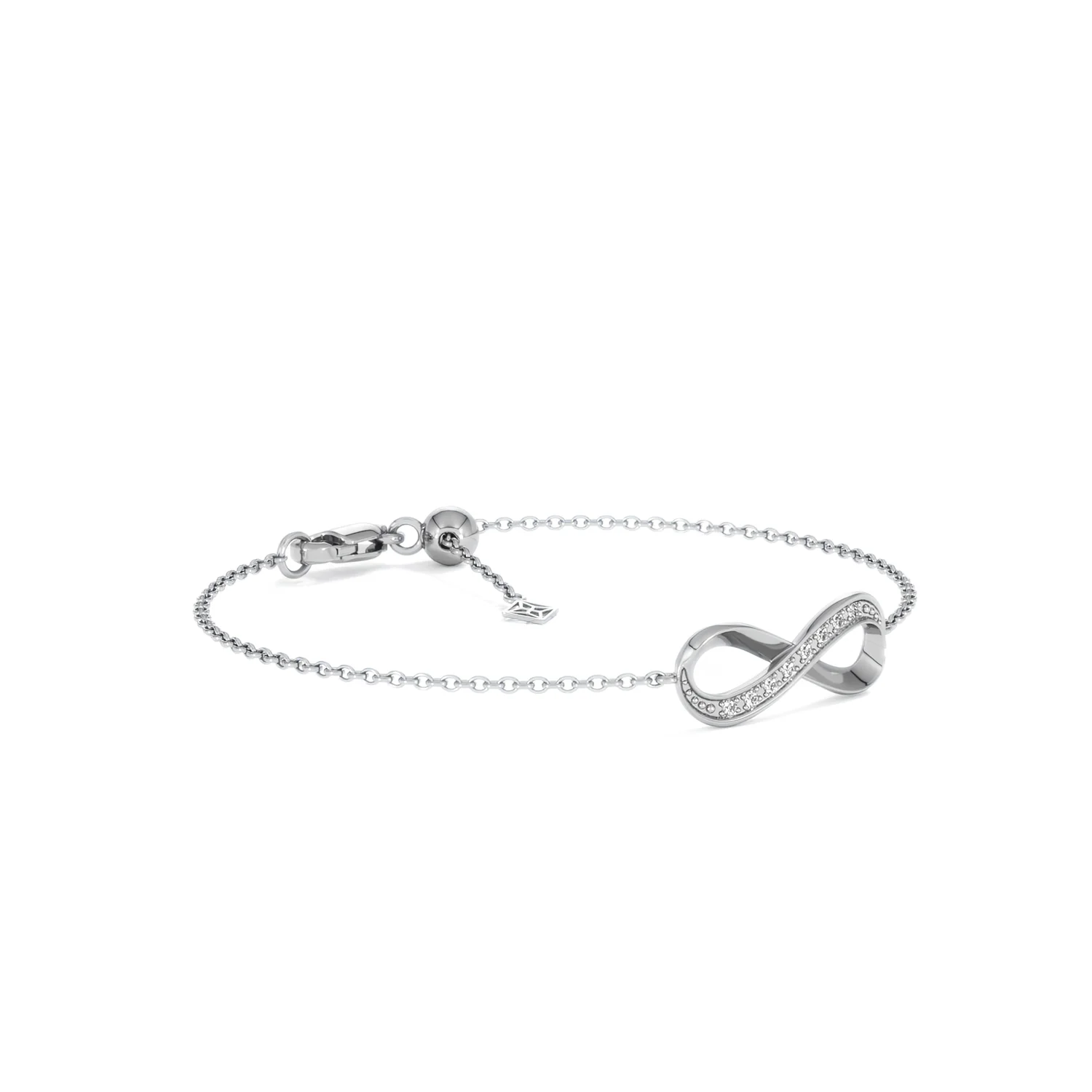 Infinity Love 0.08ct Lab Diamond Chain Bracelet in Sterling Silver - Image 17