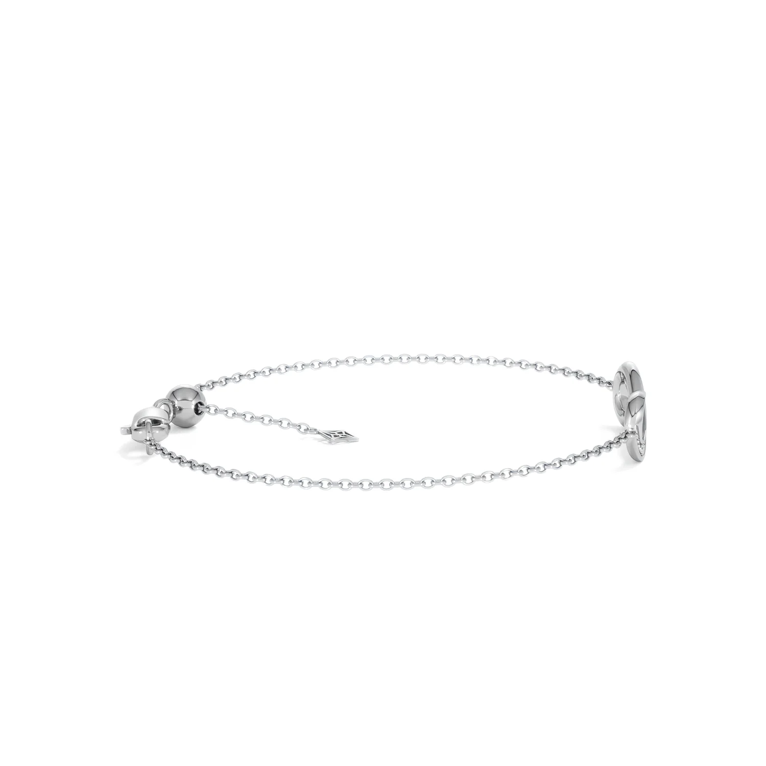 Infinity Love 0.08ct Lab Diamond Chain Bracelet in Sterling Silver - Image 28