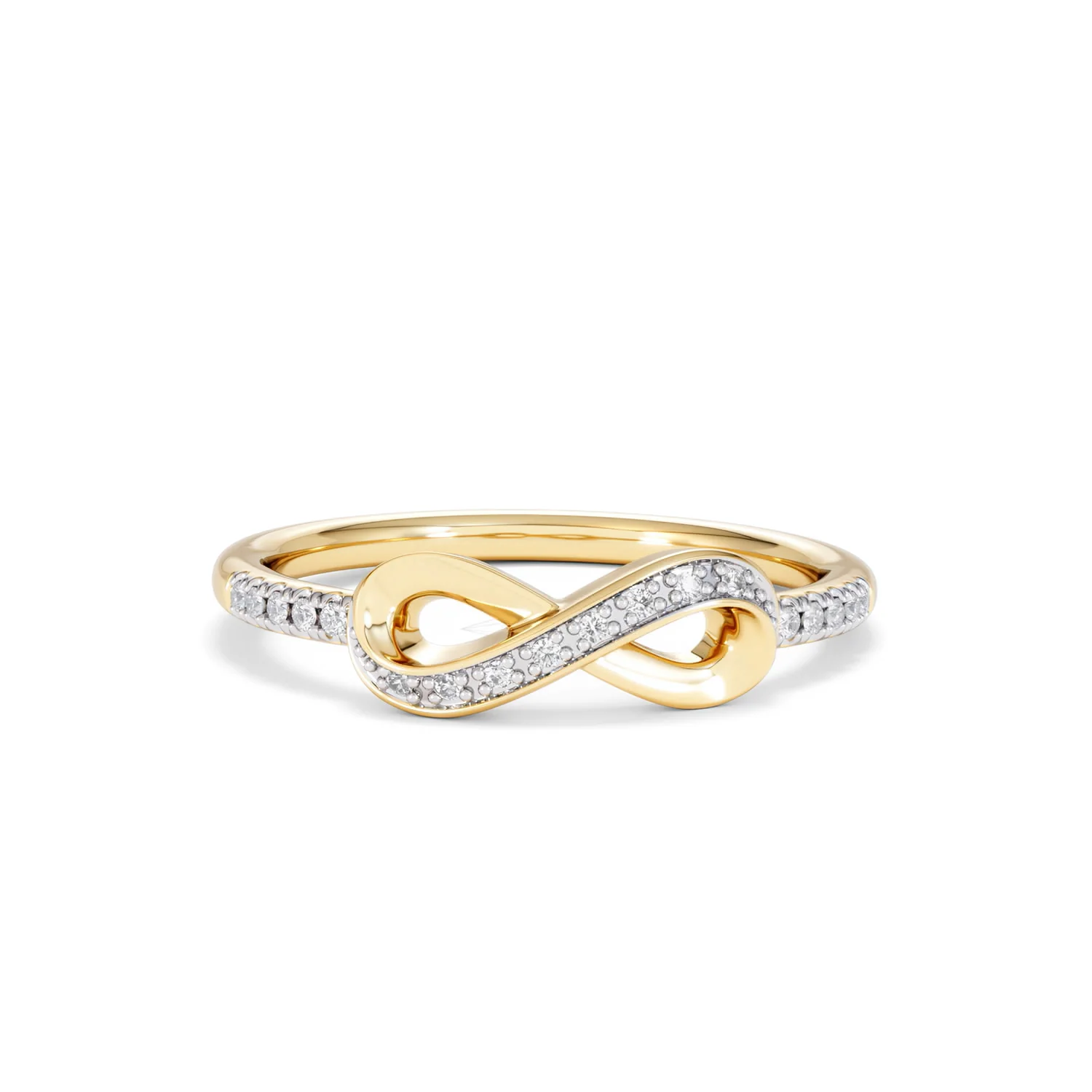 Infinity Love 0.13ct Lab Diamond Pavé Ring in 18K Gold Vermeil - Image 10