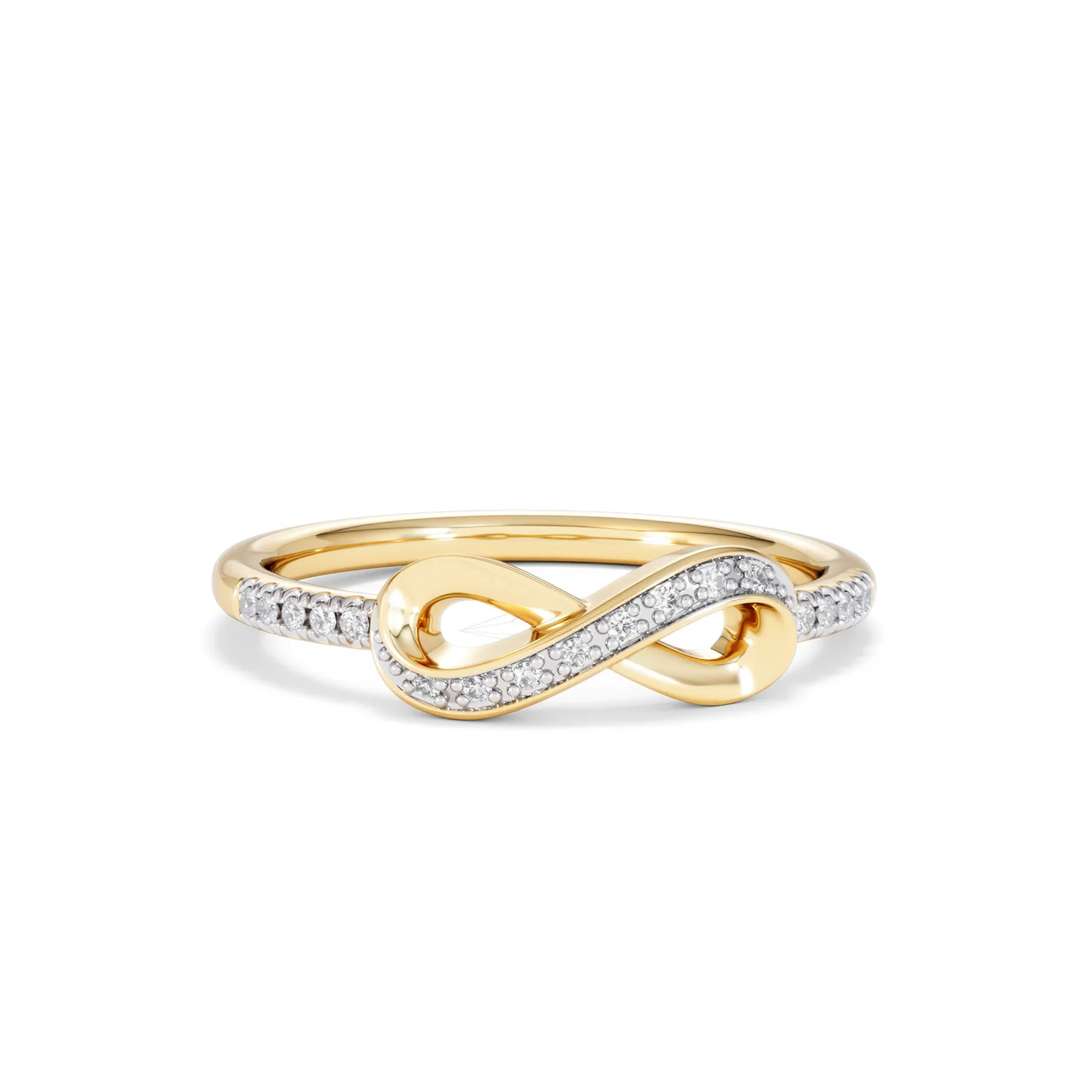 Infinity Love 0.13ct Lab Diamond Pavé Ring in 18K Gold Vermeil - Image 11