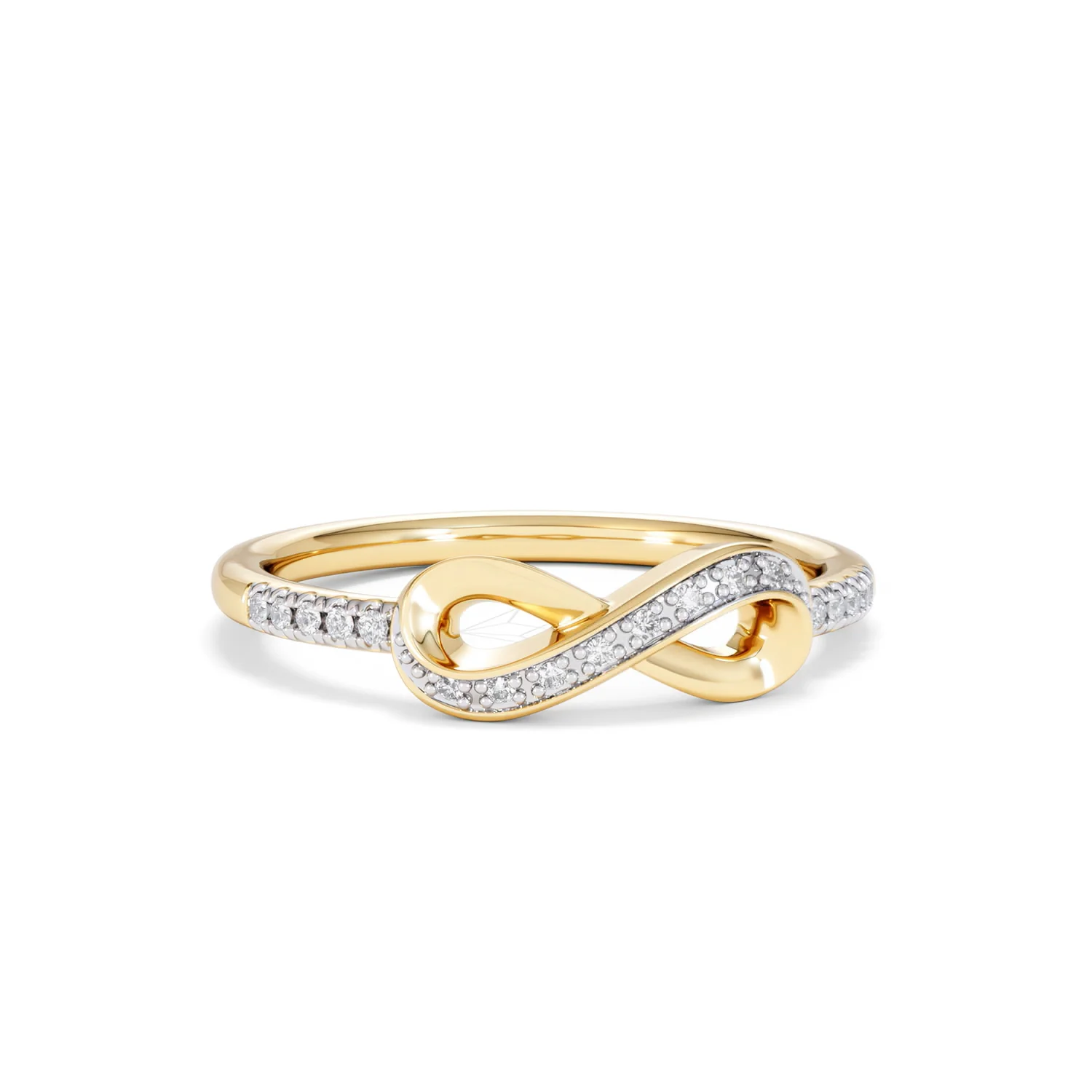 Infinity Love 0.13ct Lab Diamond Pavé Ring in 18K Gold Vermeil - Image 12
