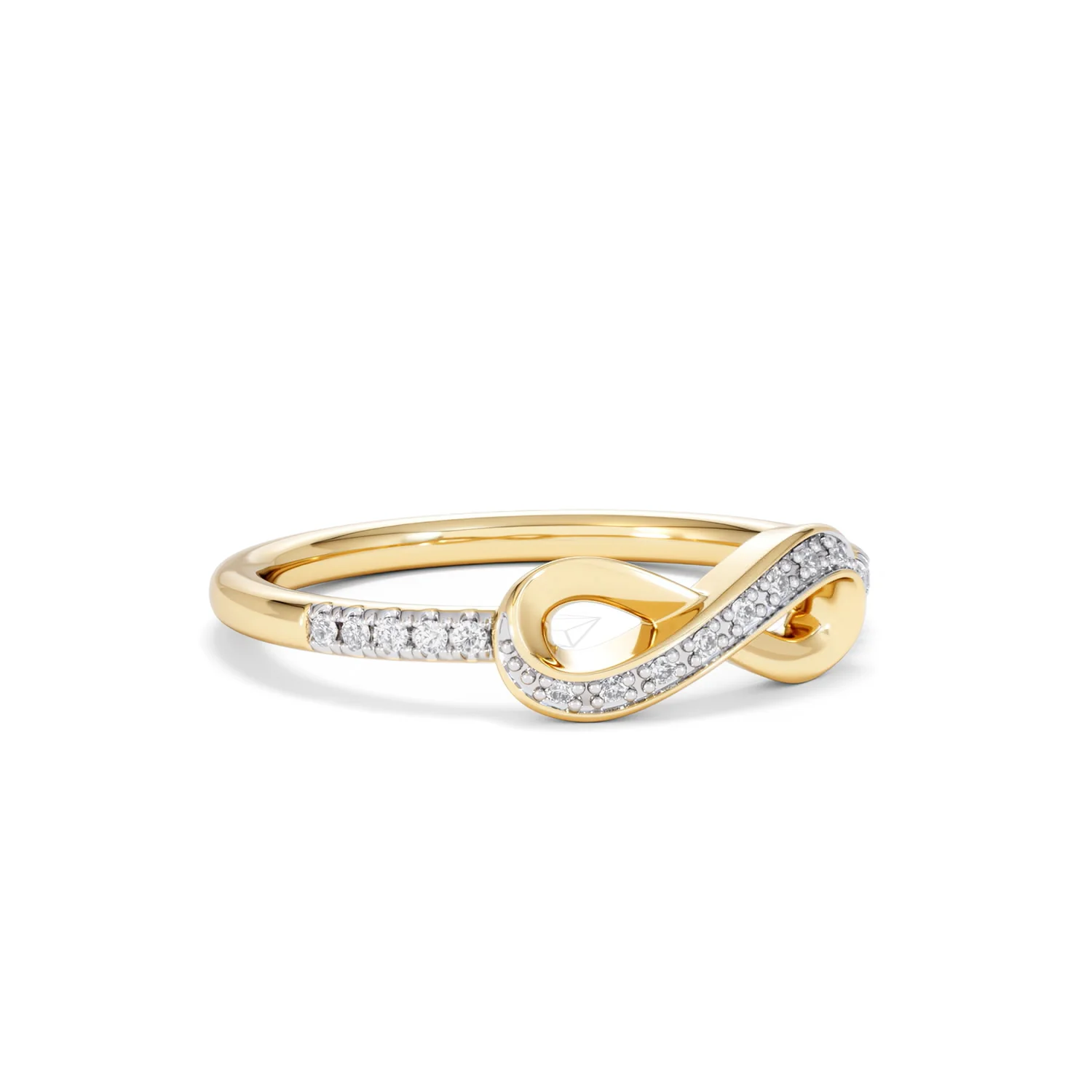 Infinity Love 0.13ct Lab Diamond Pavé Ring in 18K Gold Vermeil - Image 16