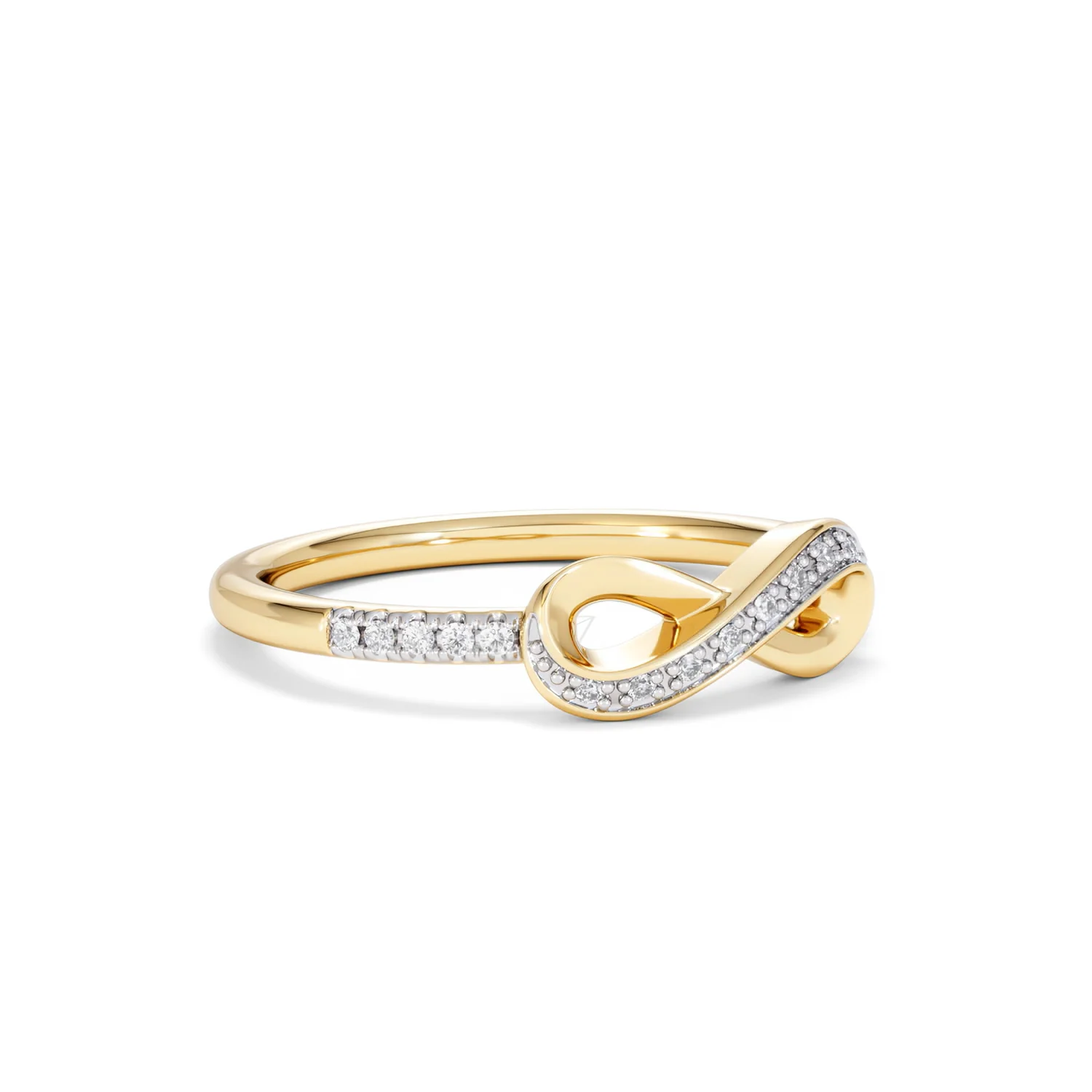 Infinity Love 0.13ct Lab Diamond Pavé Ring in 18K Gold Vermeil - Image 17