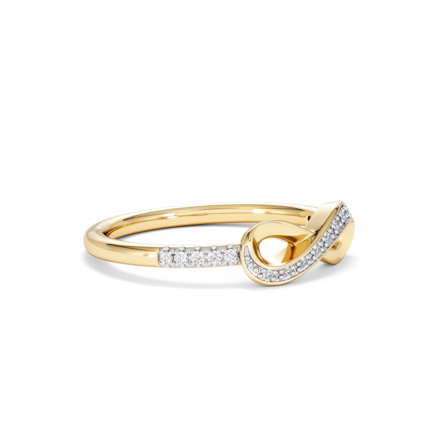 Infinity Love 0.13ct Lab Diamond Pavé Ring in 18K Gold Vermeil - Image 20
