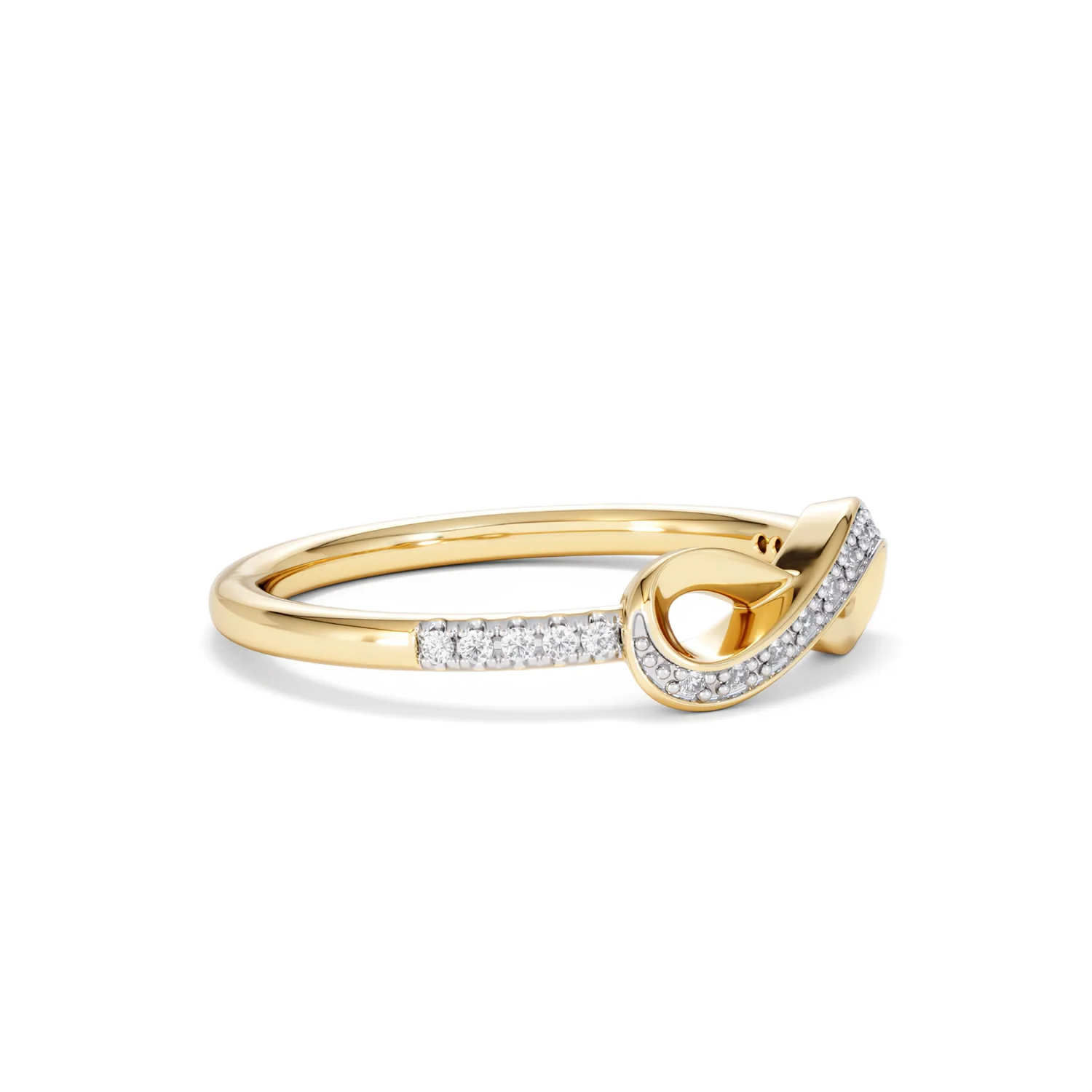 Infinity Love 0.13ct Lab Diamond Pavé Ring in 18K Gold Vermeil - Image 21