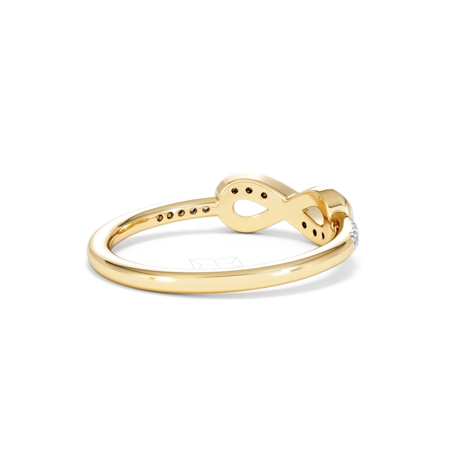 Infinity Love 0.13ct Lab Diamond Pavé Ring in 18K Gold Vermeil - Image 41