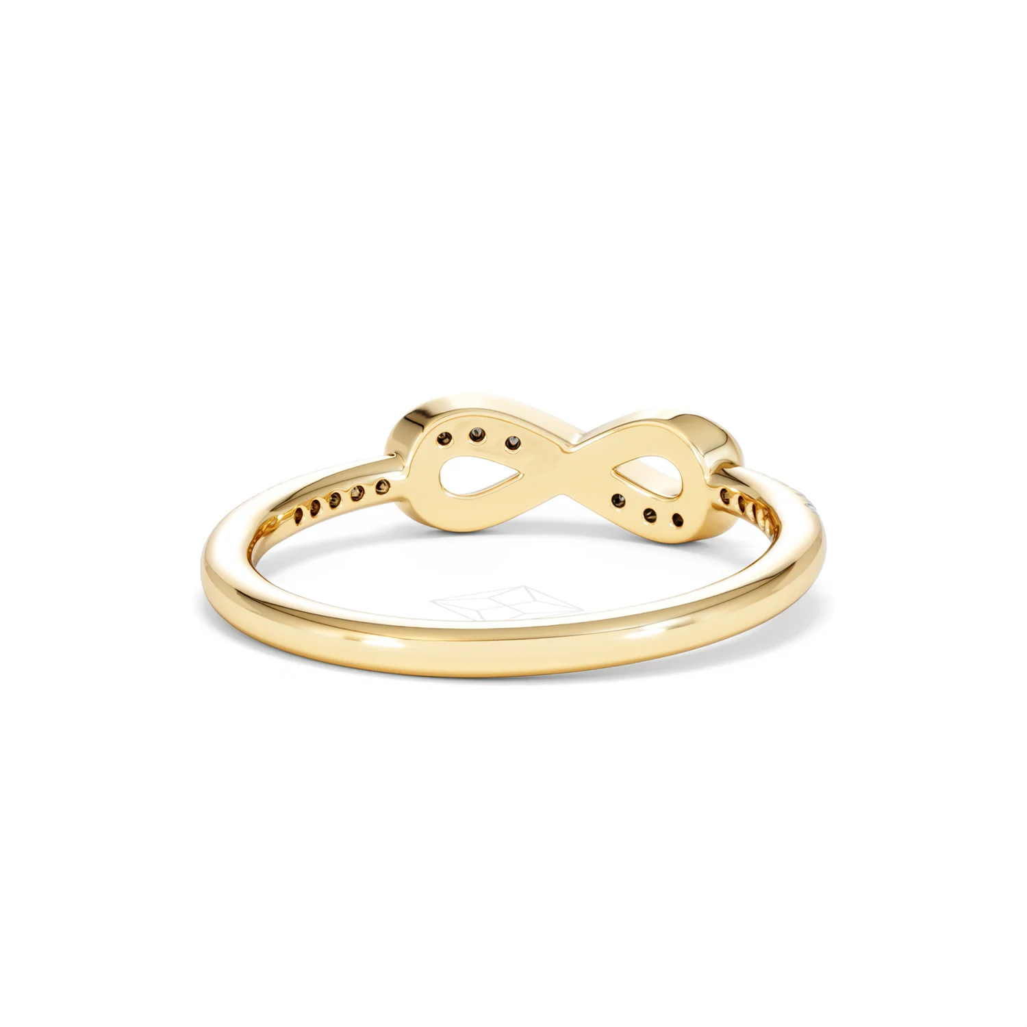 Infinity Love 0.13ct Lab Diamond Pavé Ring in 18K Gold Vermeil - Image 46