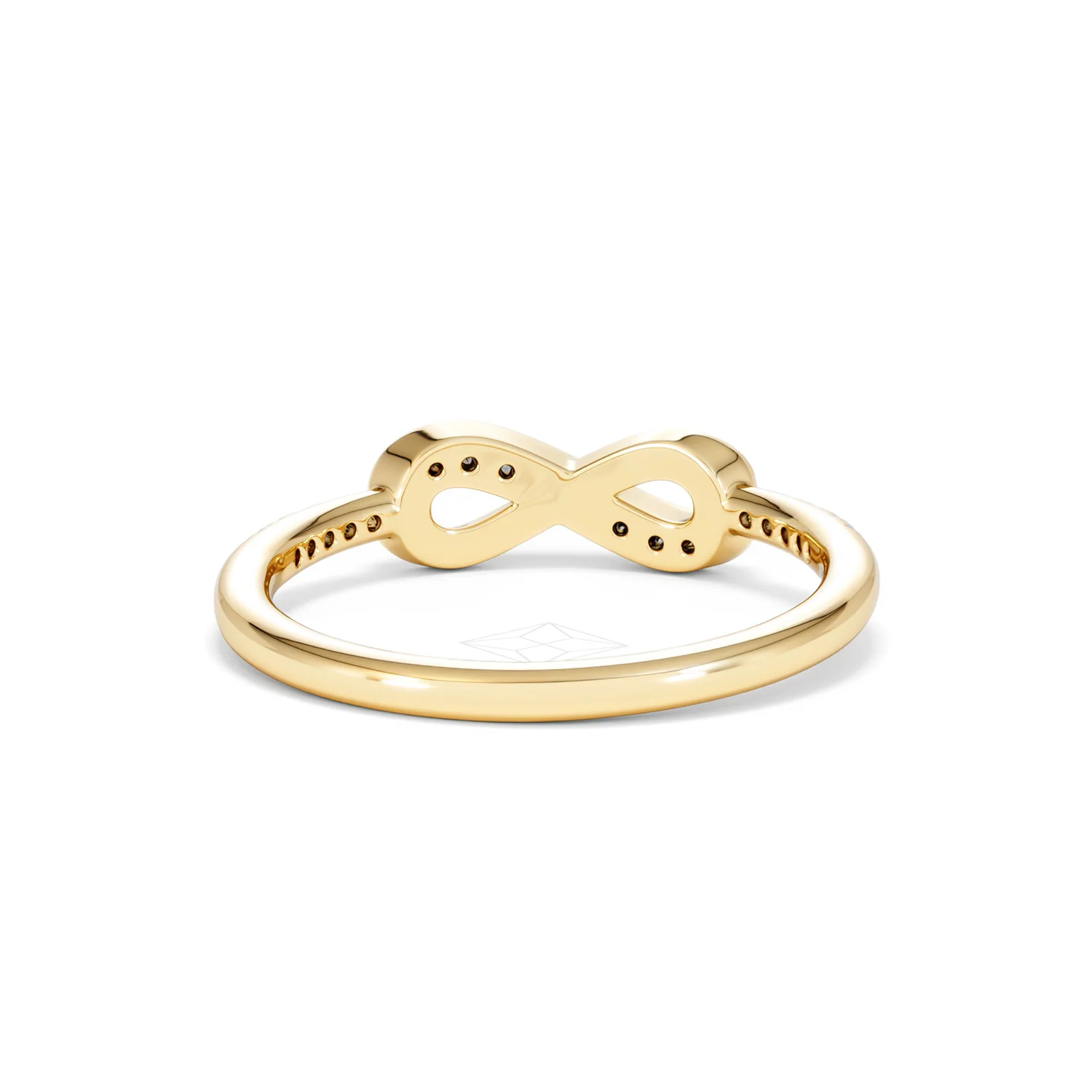 Infinity Love 0.13ct Lab Diamond Pavé Ring in 18K Gold Vermeil - Image 48
