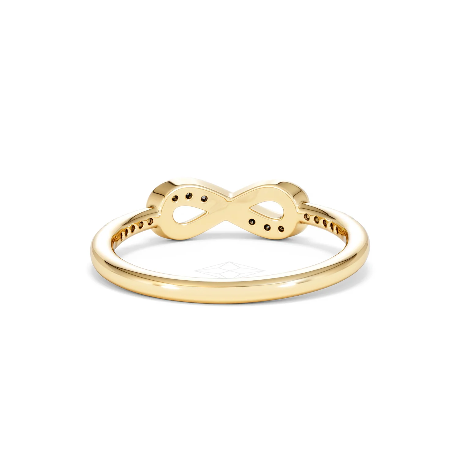 Infinity Love 0.13ct Lab Diamond Pavé Ring in 18K Gold Vermeil - Image 49