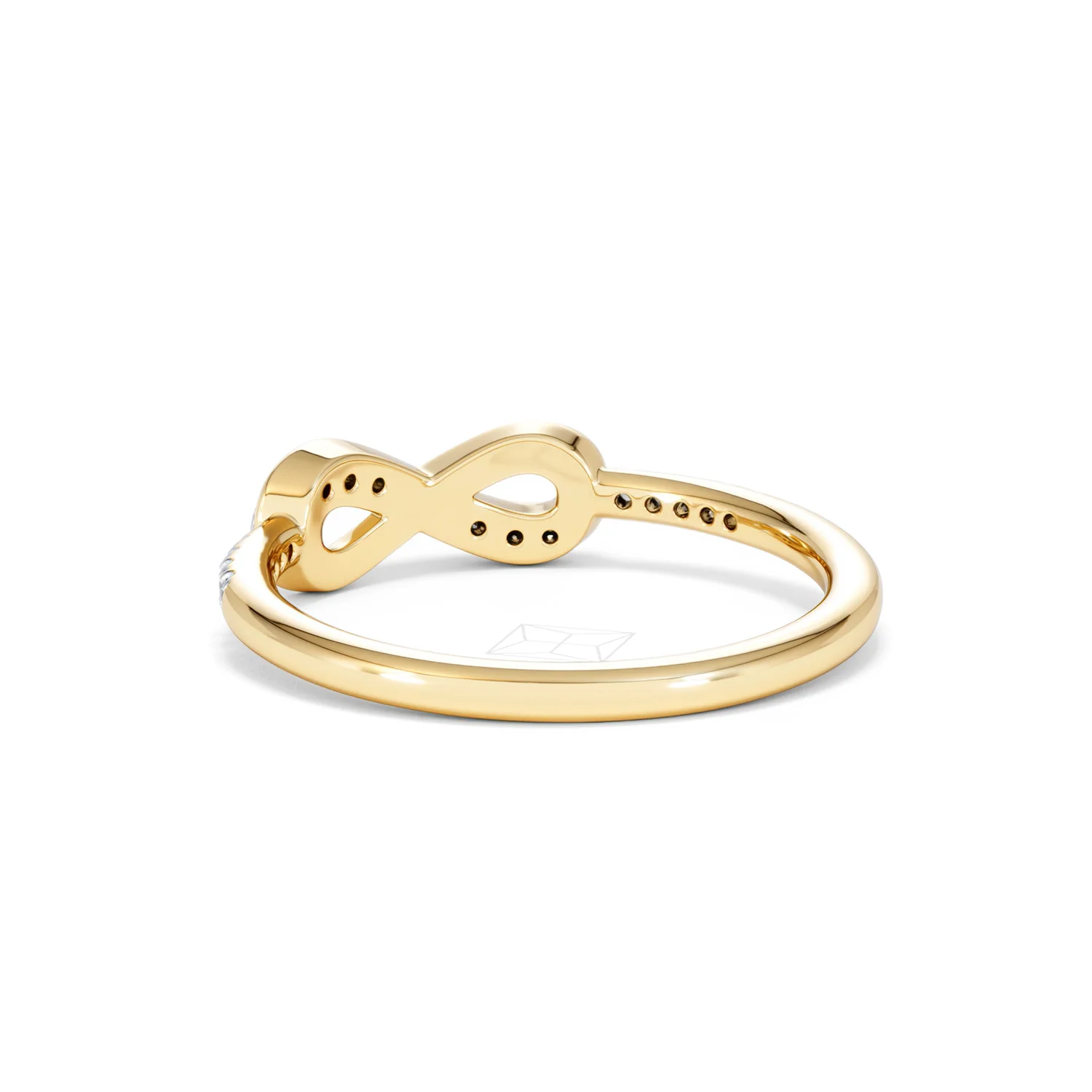 Infinity Love 0.13ct Lab Diamond Pavé Ring in 18K Gold Vermeil - Image 55