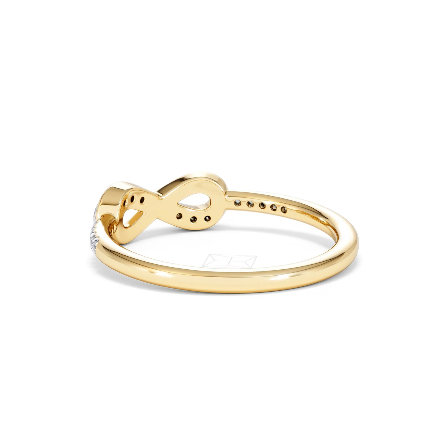 Infinity Love 0.13ct Lab Diamond Pavé Ring in 18K Gold Vermeil - Image 57