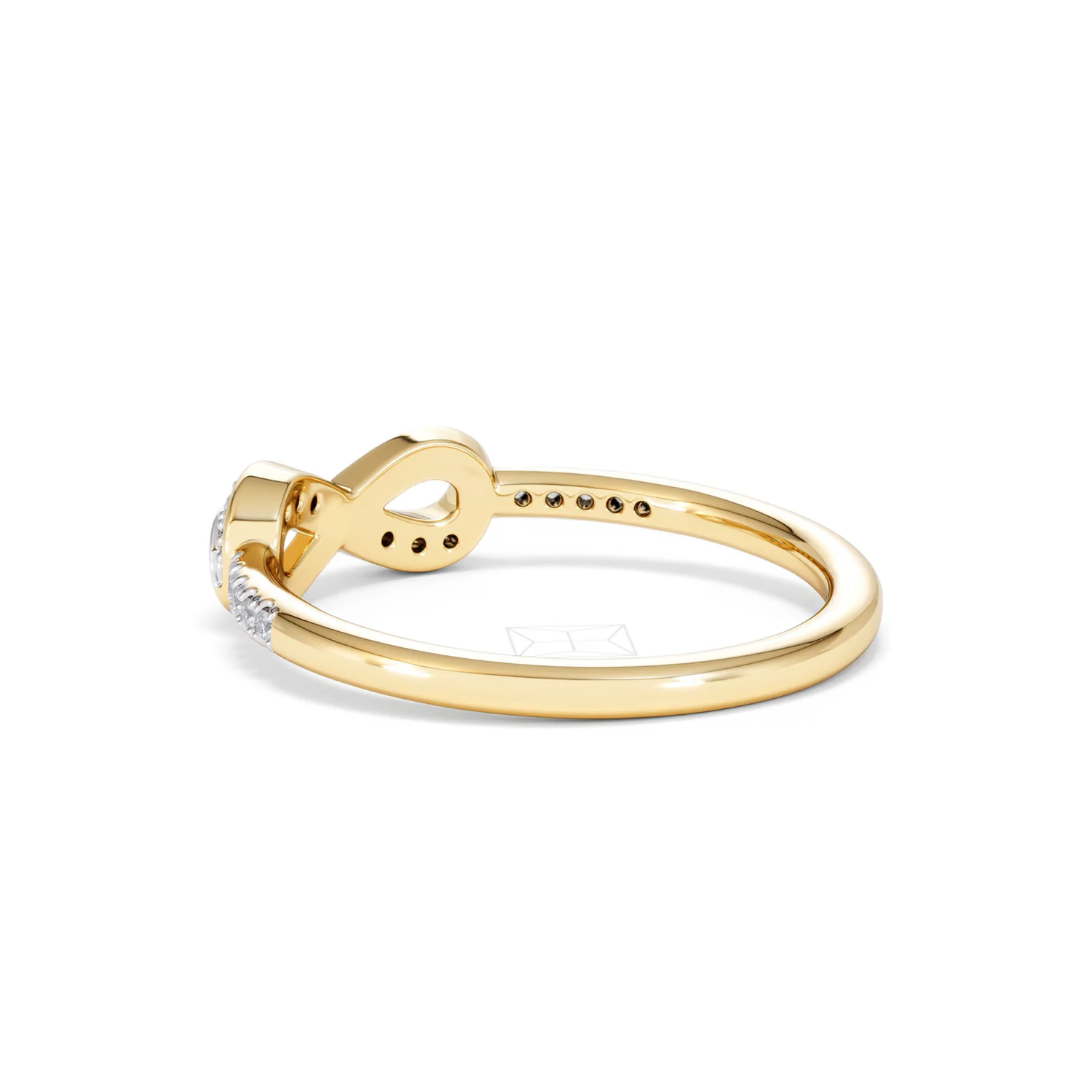 Infinity Love 0.13ct Lab Diamond Pavé Ring in 18K Gold Vermeil - Image 60