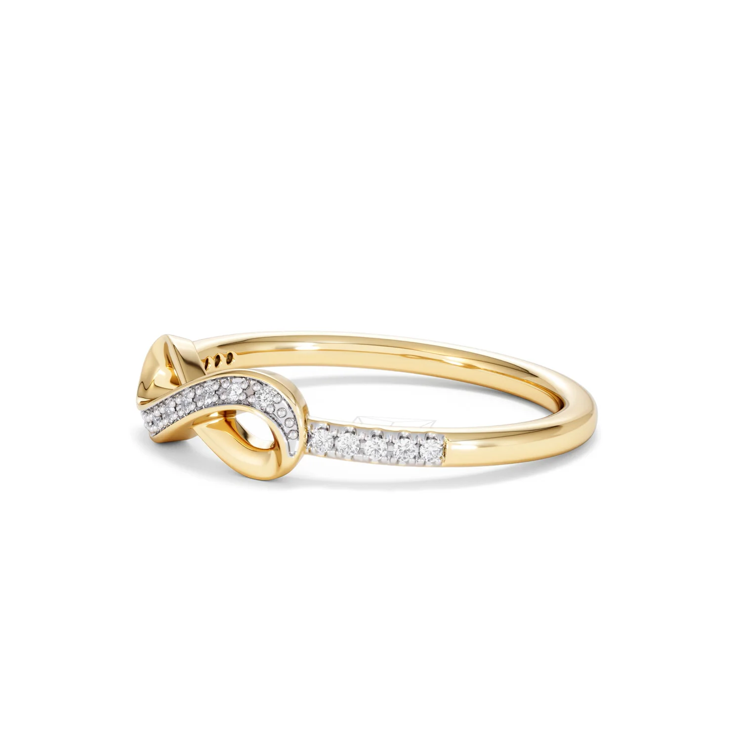 Infinity Love 0.13ct Lab Diamond Pavé Ring in 18K Gold Vermeil - Image 76