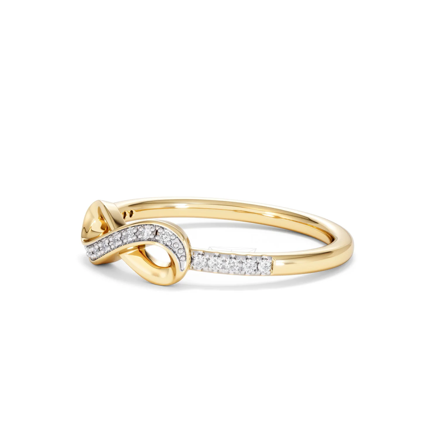 Infinity Love 0.13ct Lab Diamond Pavé Ring in 18K Gold Vermeil - Image 77