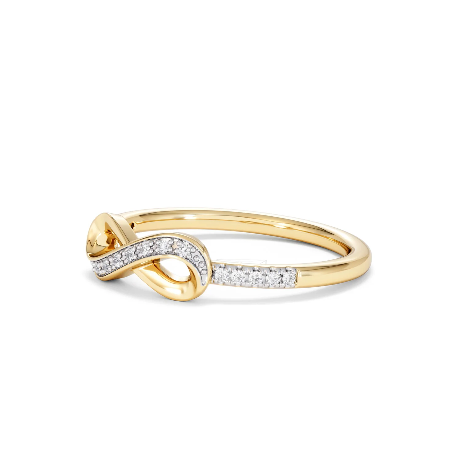 Infinity Love 0.13ct Lab Diamond Pavé Ring in 18K Gold Vermeil - Image 78