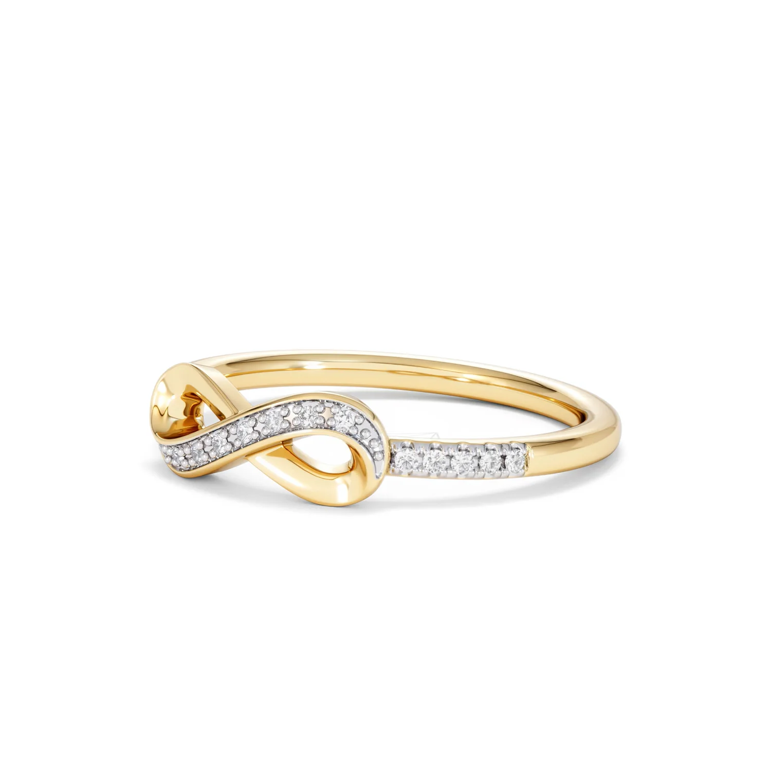 Infinity Love 0.13ct Lab Diamond Pavé Ring in 18K Gold Vermeil - Image 80