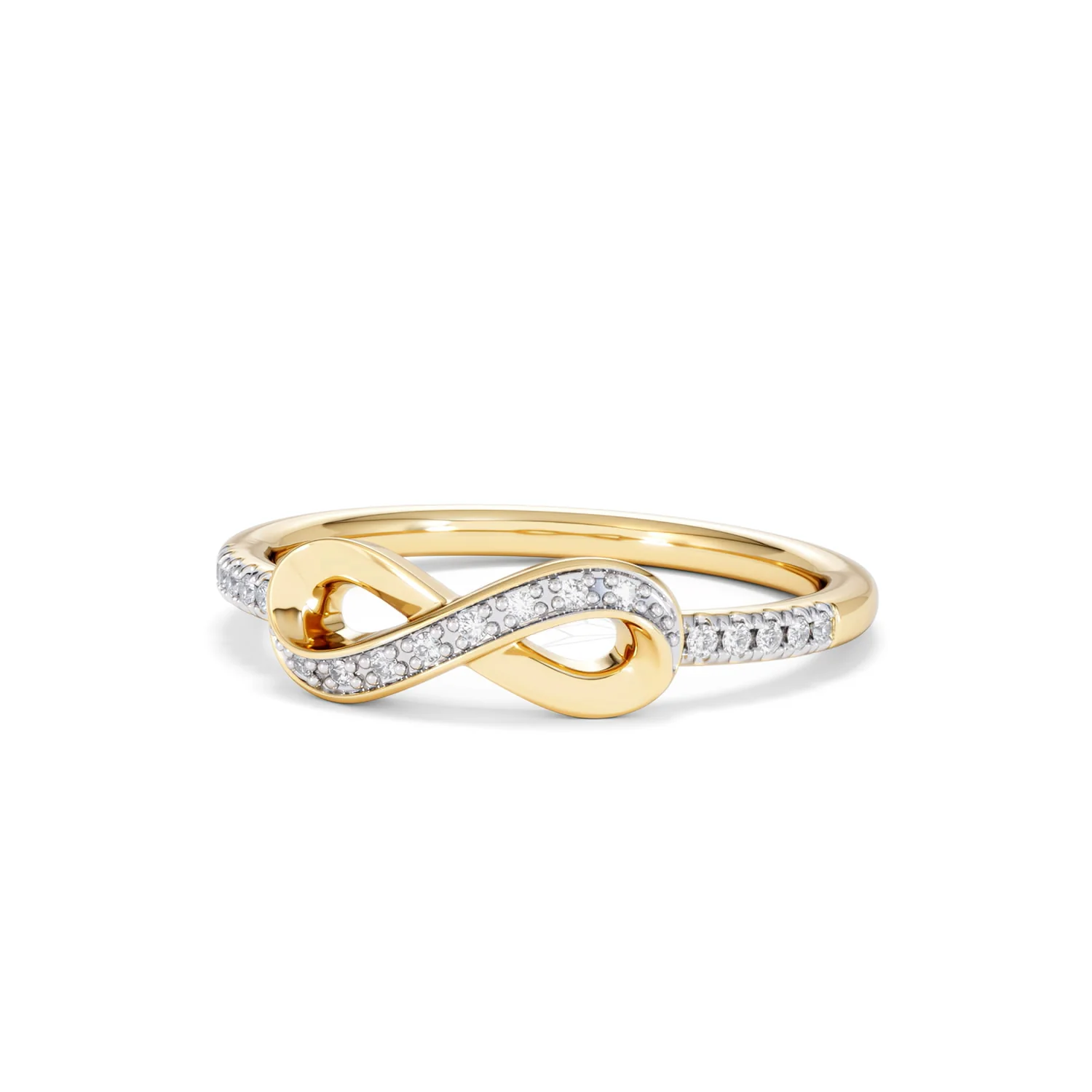 Infinity Love 0.13ct Lab Diamond Pavé Ring in 18K Gold Vermeil - Image 85