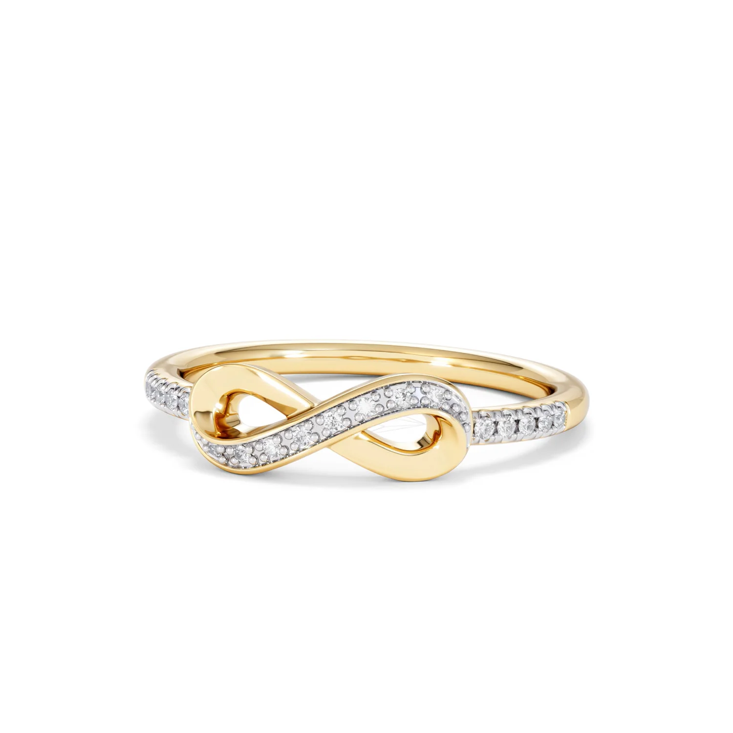 Infinity Love 0.13ct Lab Diamond Pavé Ring in 18K Gold Vermeil - Image 86