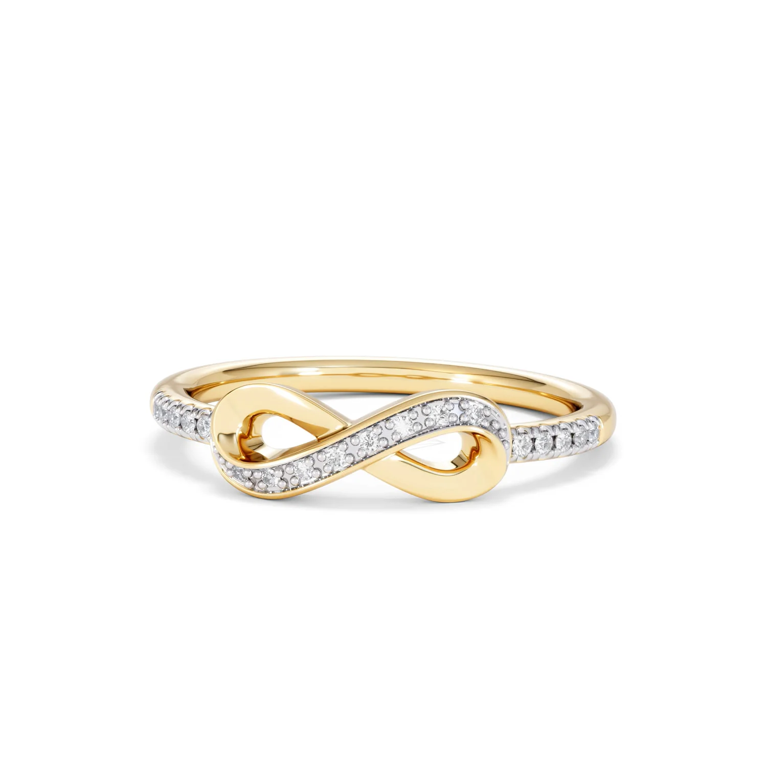 Infinity Love 0.13ct Lab Diamond Pavé Ring in 18K Gold Vermeil - Image 87