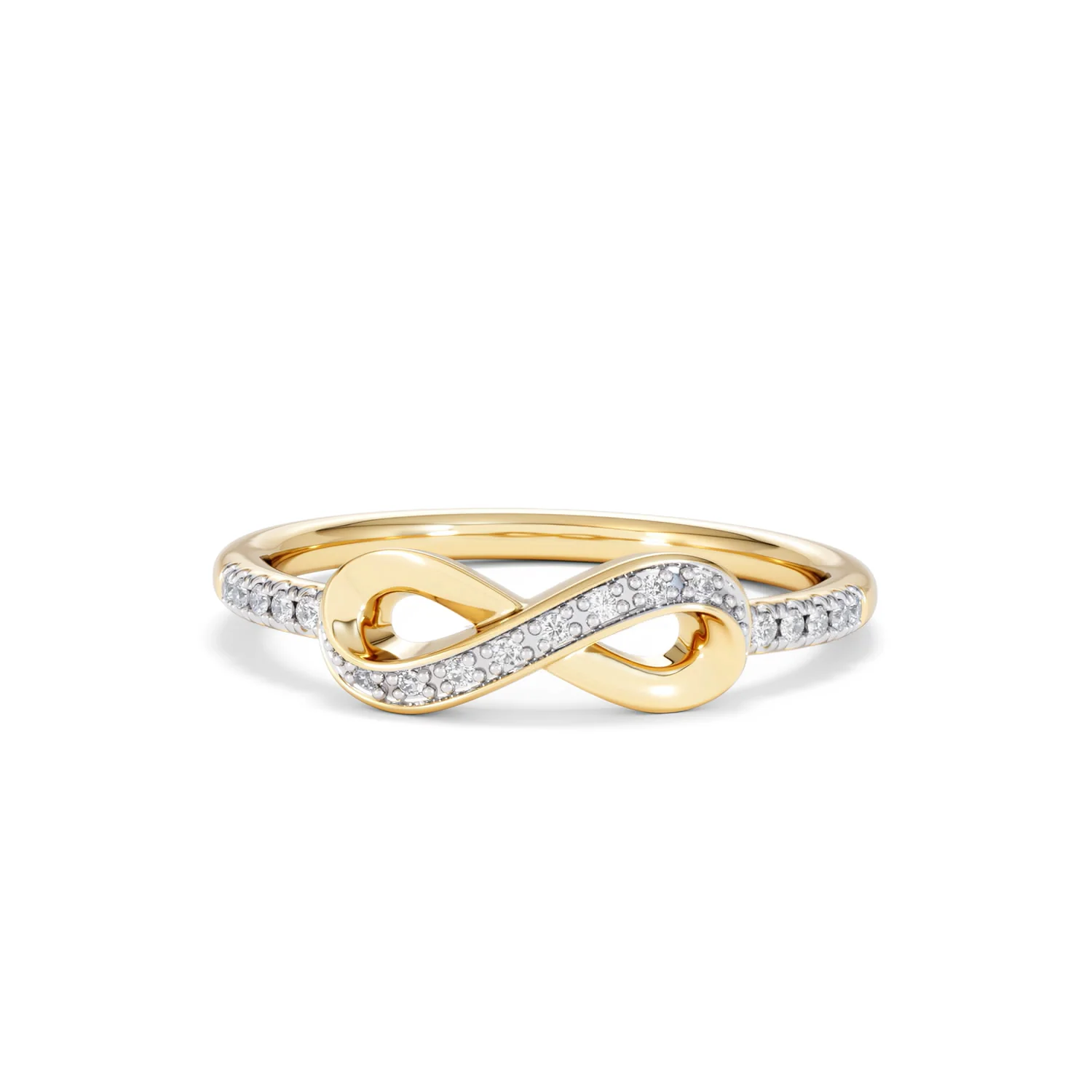 Infinity Love 0.13ct Lab Diamond Pavé Ring in 18K Gold Vermeil - Image 88