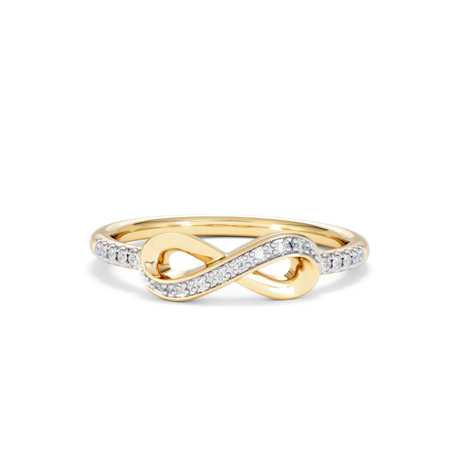 Infinity Love 0.13ct Lab Diamond Pavé Ring in 18K Gold Vermeil - Image 9