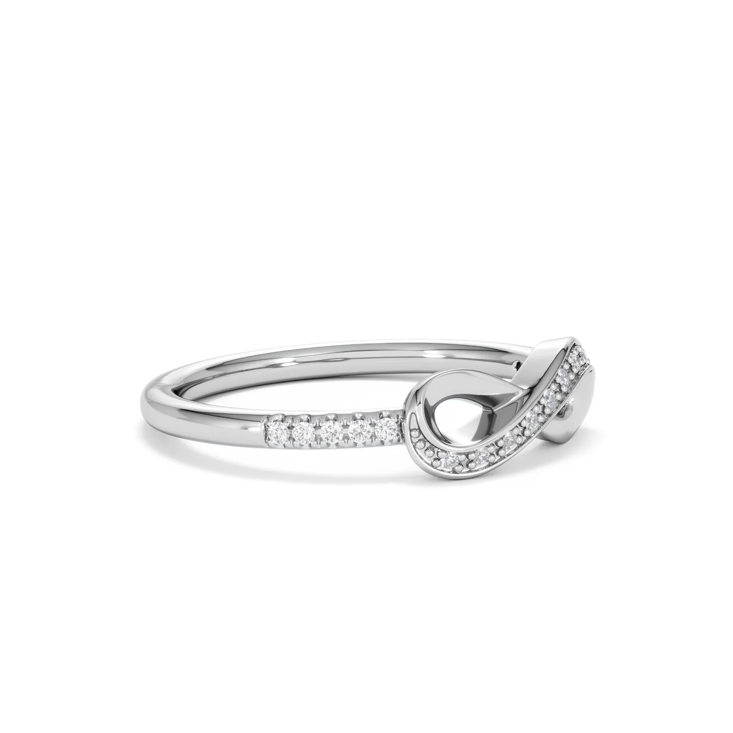 Infinity Love 0.13ct Lab Diamond Pavé Ring in Sterling Silver - Image 20
