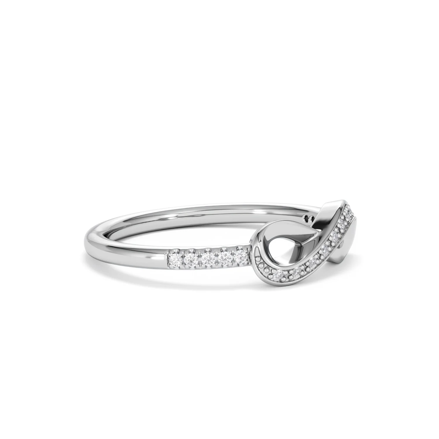 Infinity Love 0.13ct Lab Diamond Pavé Ring in Sterling Silver - Image 21