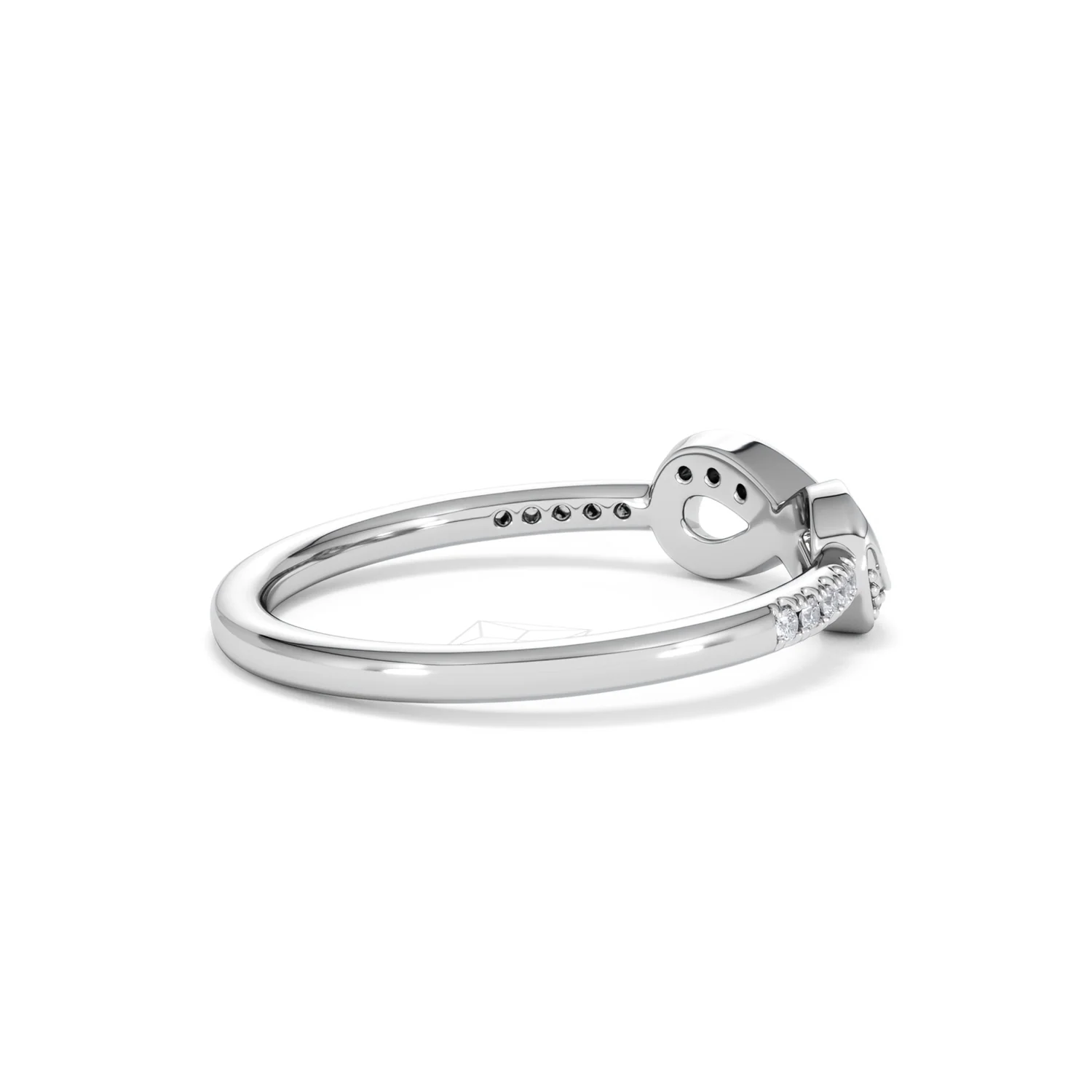 Infinity Love 0.13ct Lab Diamond Pavé Ring in Sterling Silver - Image 35