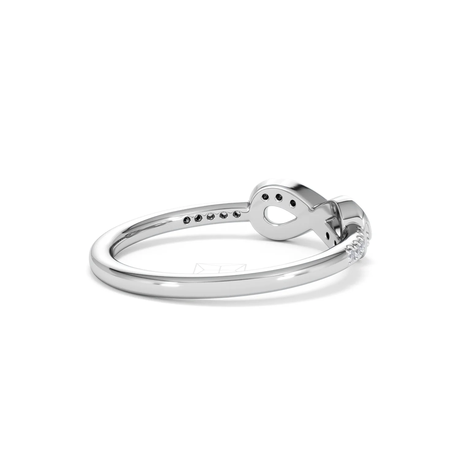 Infinity Love 0.13ct Lab Diamond Pavé Ring in Sterling Silver - Image 38