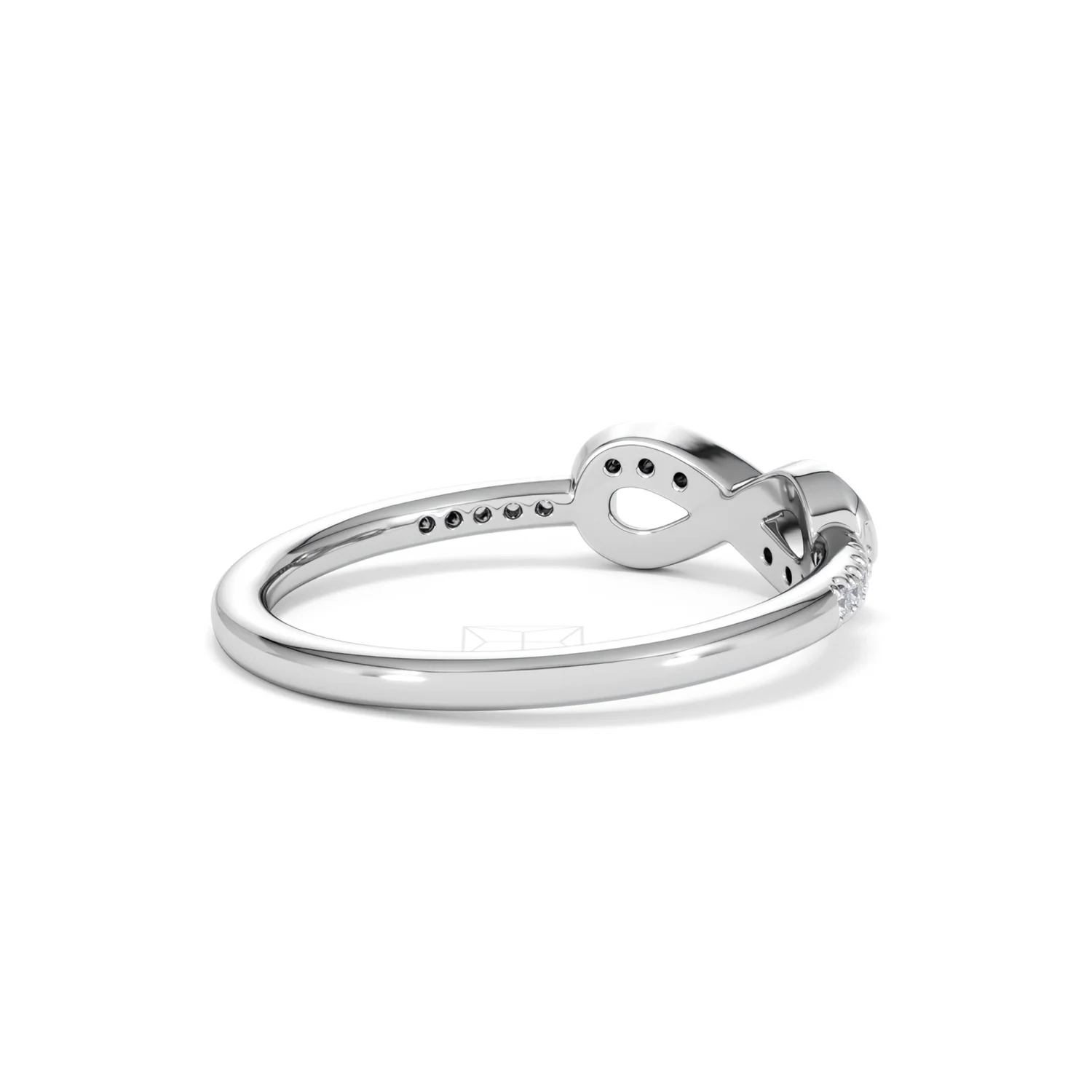 Infinity Love 0.13ct Lab Diamond Pavé Ring in Sterling Silver - Image 39