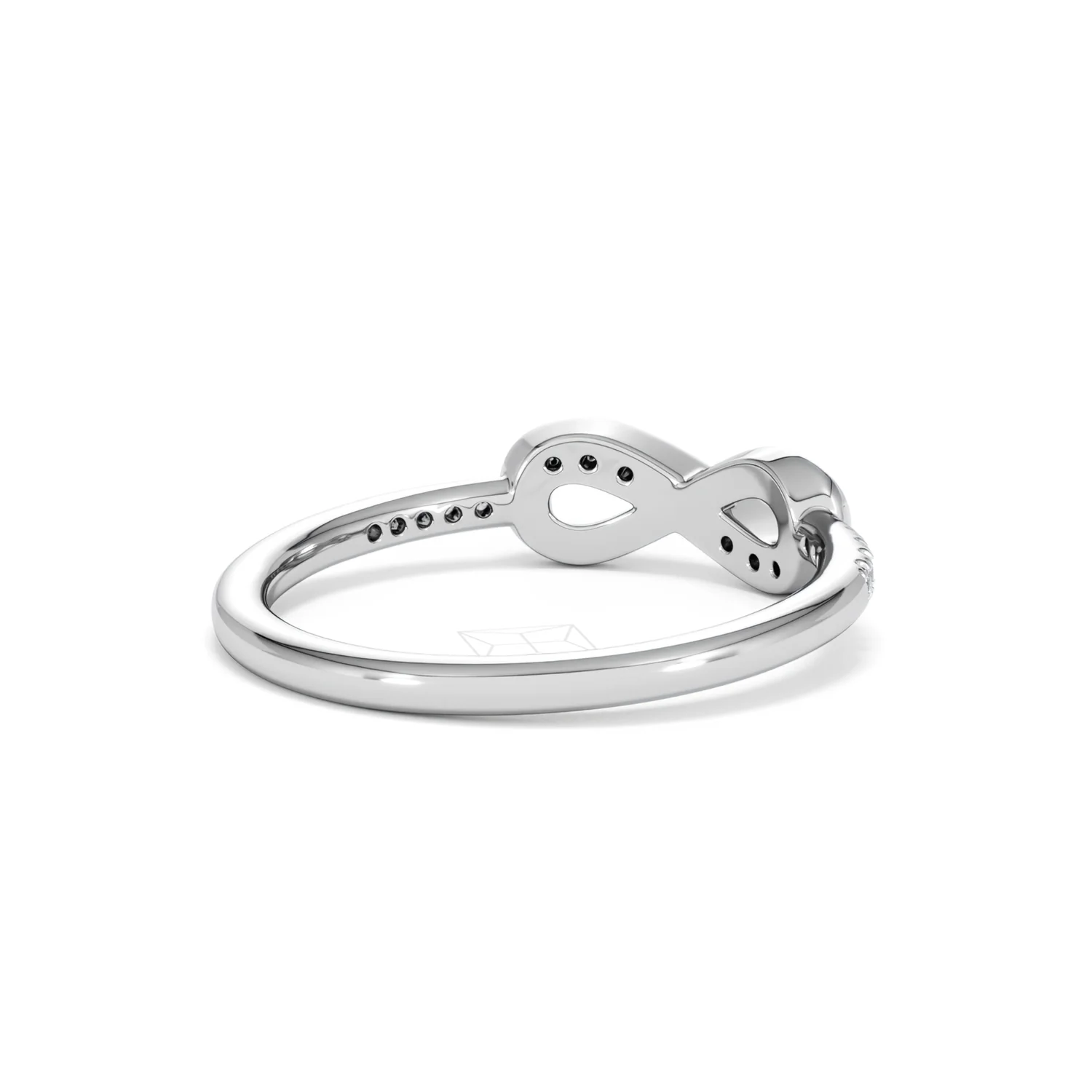 Infinity Love 0.13ct Lab Diamond Pavé Ring in Sterling Silver - Image 42