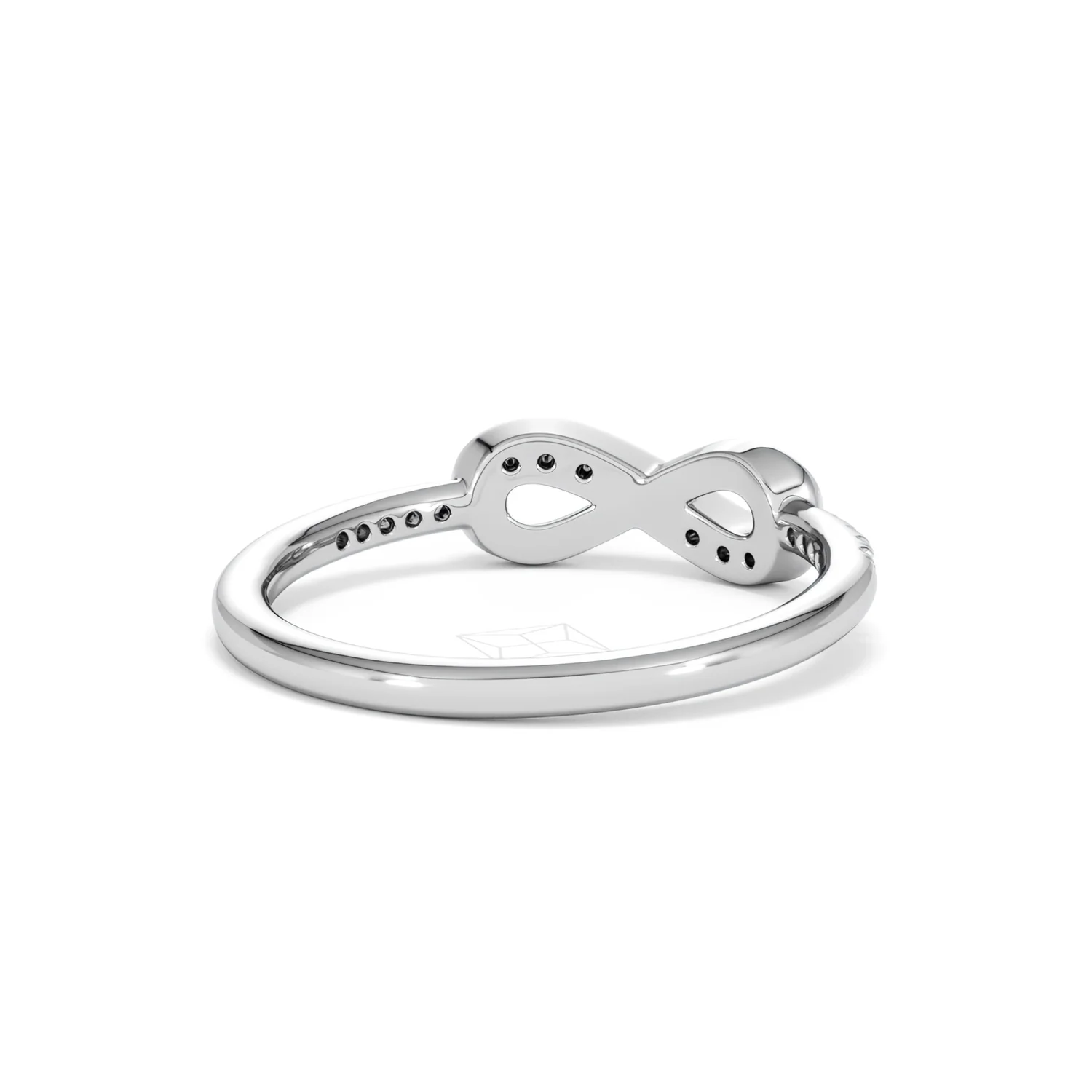 Infinity Love 0.13ct Lab Diamond Pavé Ring in Sterling Silver - Image 44
