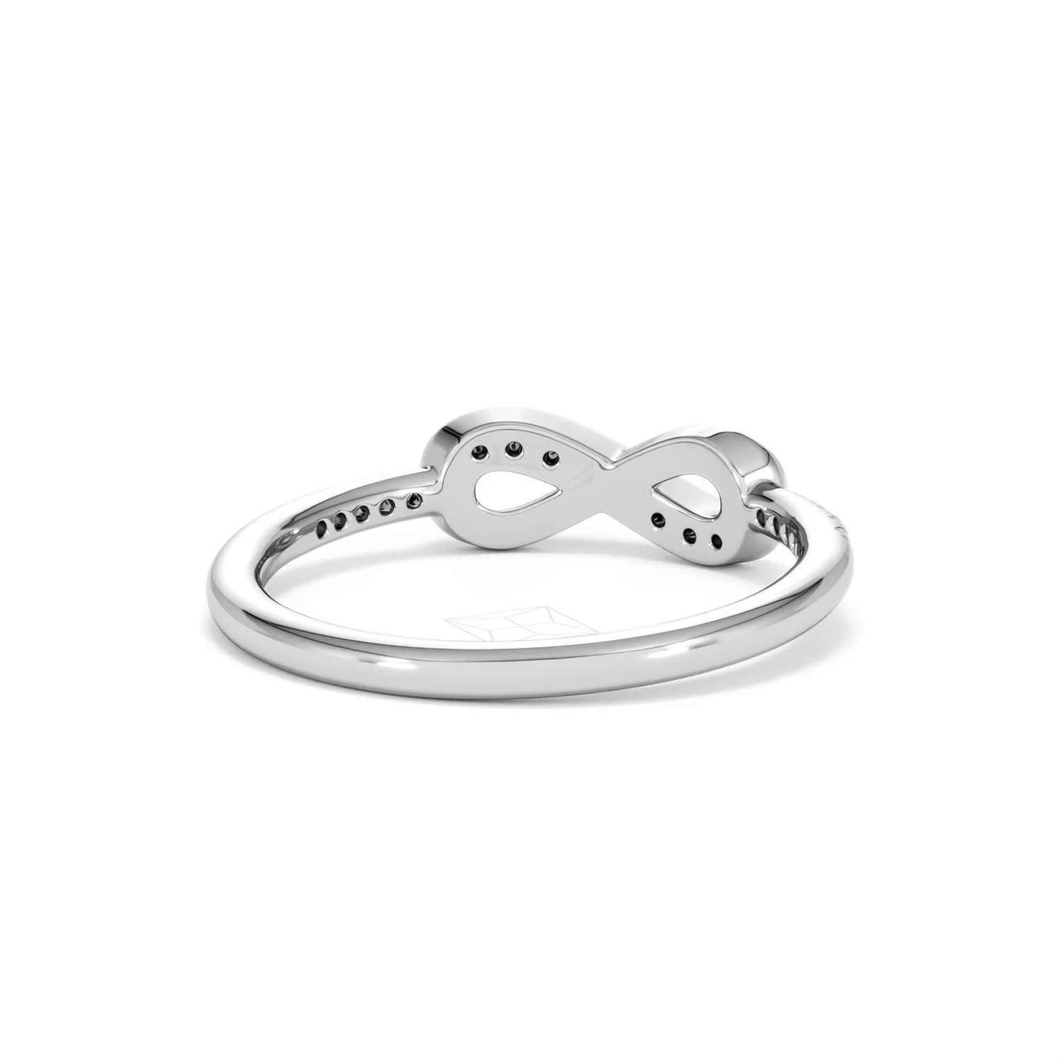 Infinity Love 0.13ct Lab Diamond Pavé Ring in Sterling Silver - Image 45