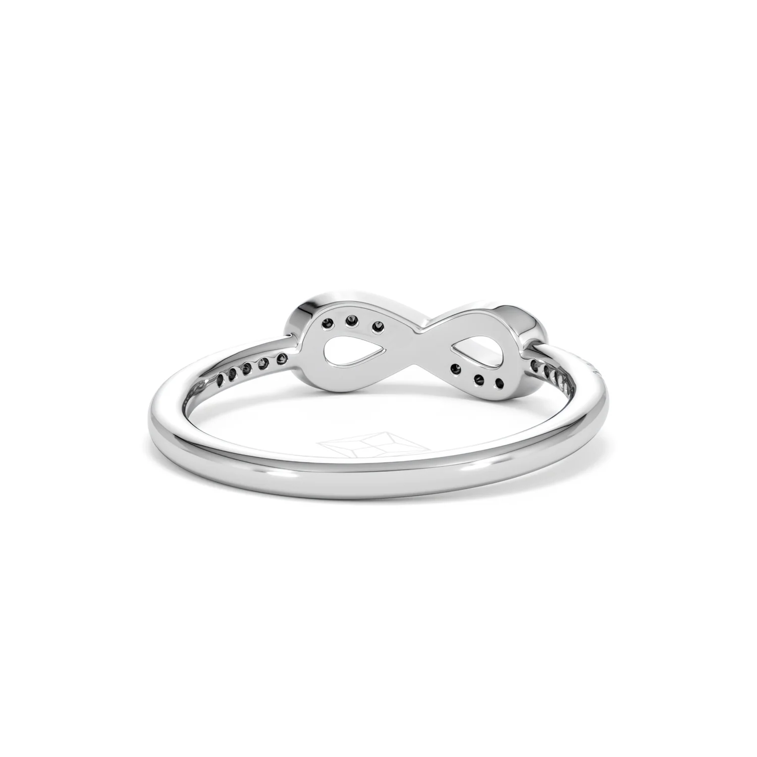 Infinity Love 0.13ct Lab Diamond Pavé Ring in Sterling Silver - Image 46