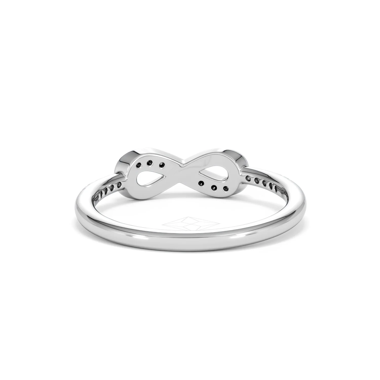 Infinity Love 0.13ct Lab Diamond Pavé Ring in Sterling Silver - Image 50