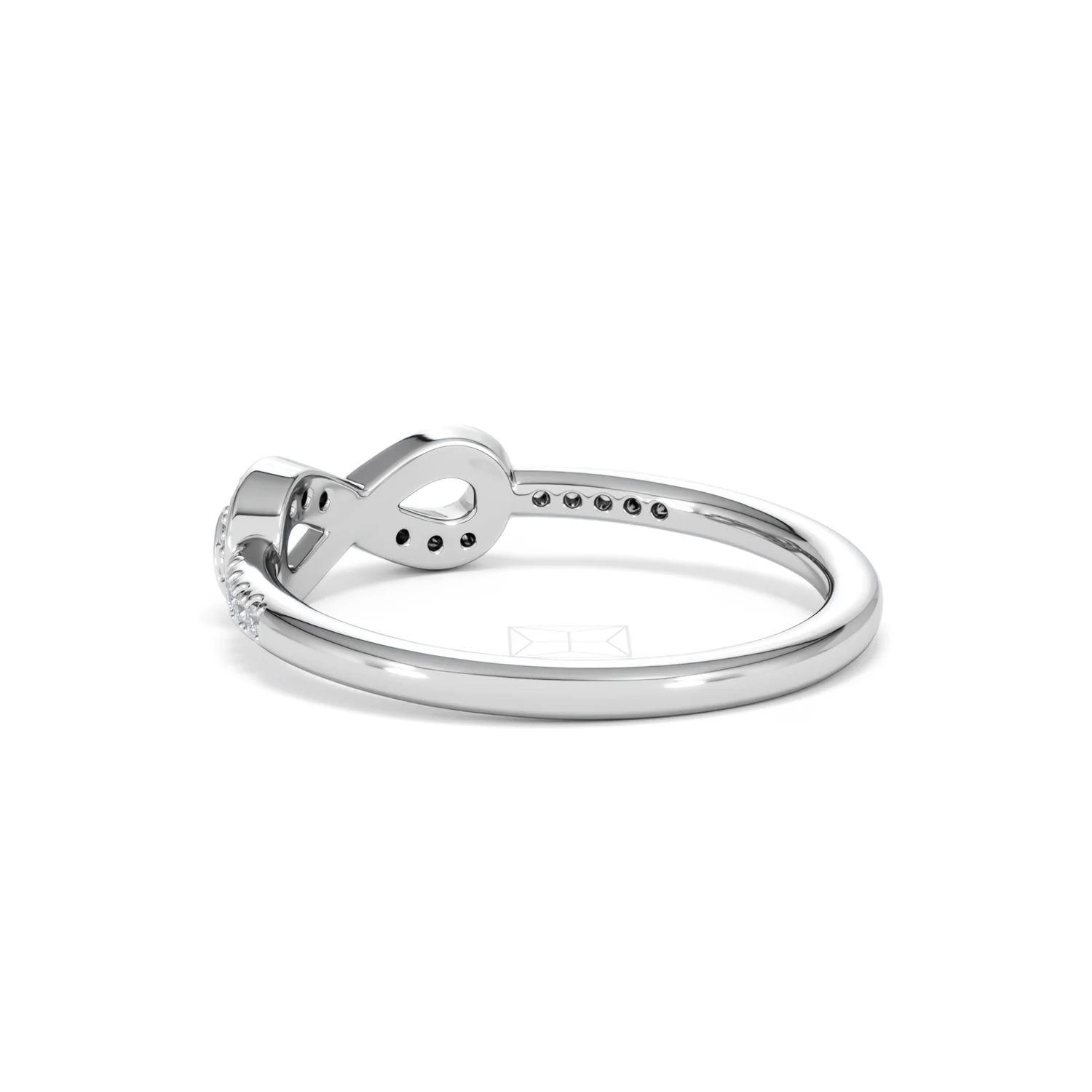 Infinity Love 0.13ct Lab Diamond Pavé Ring in Sterling Silver - Image 59