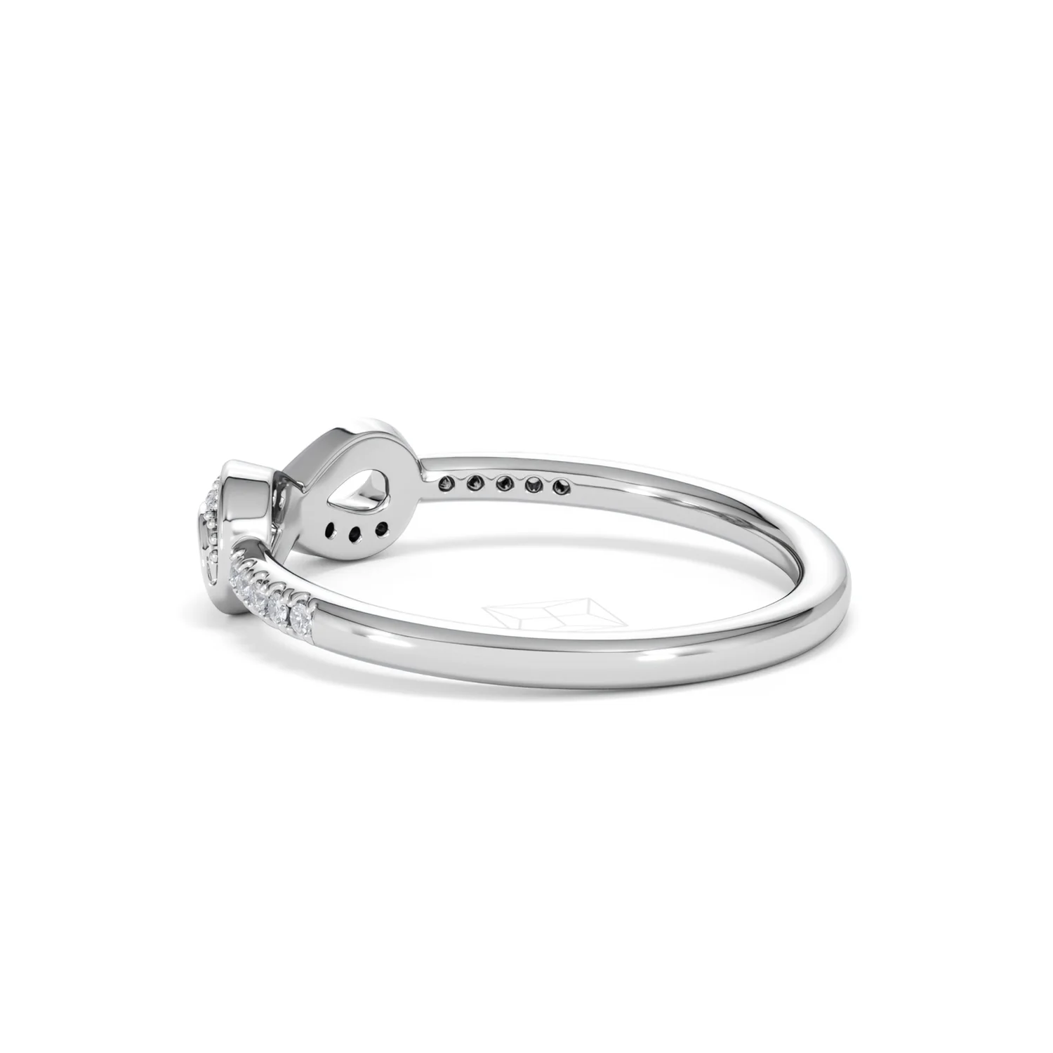 Infinity Love 0.13ct Lab Diamond Pavé Ring in Sterling Silver - Image 63