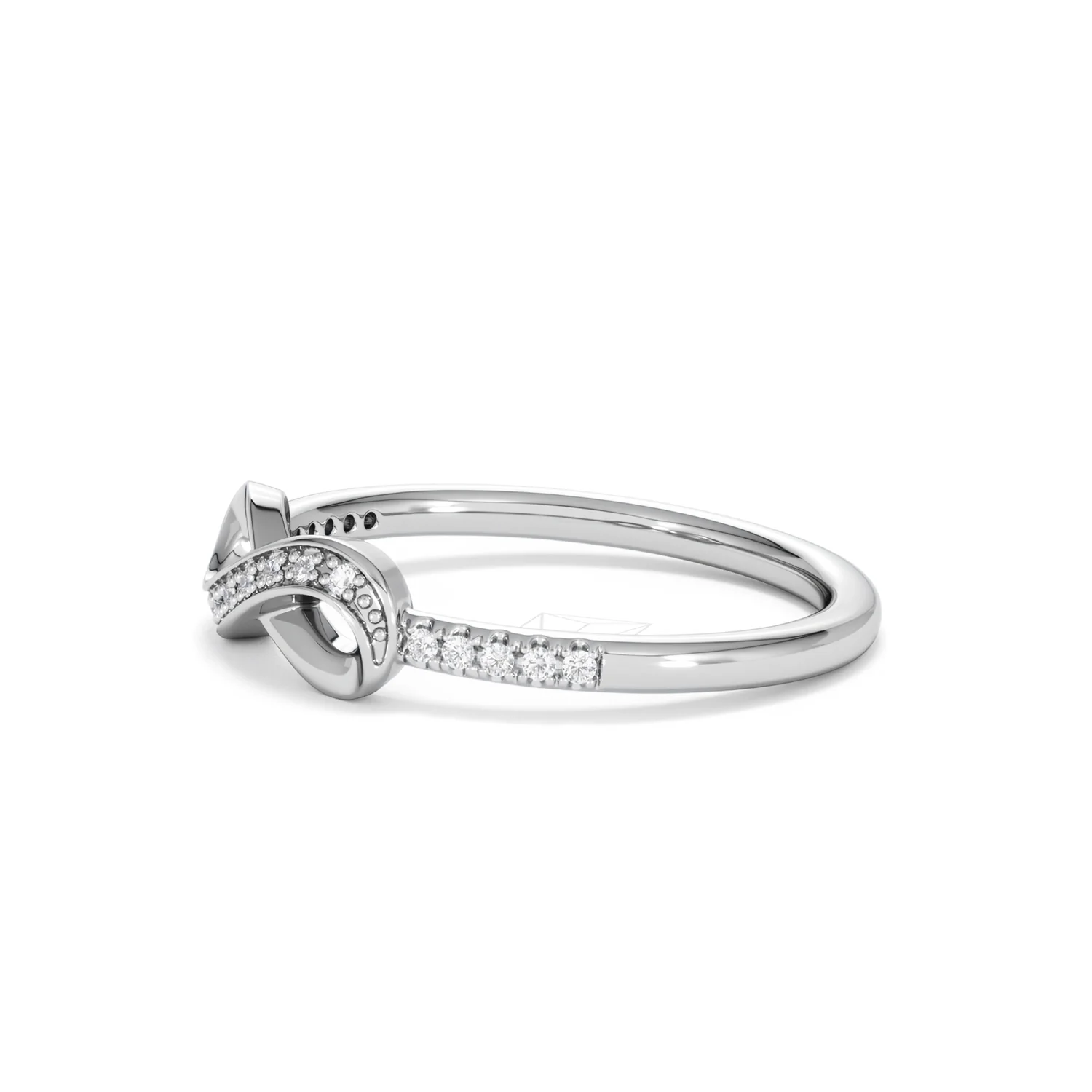 Infinity Love 0.13ct Lab Diamond Pavé Ring in Sterling Silver - Image 74