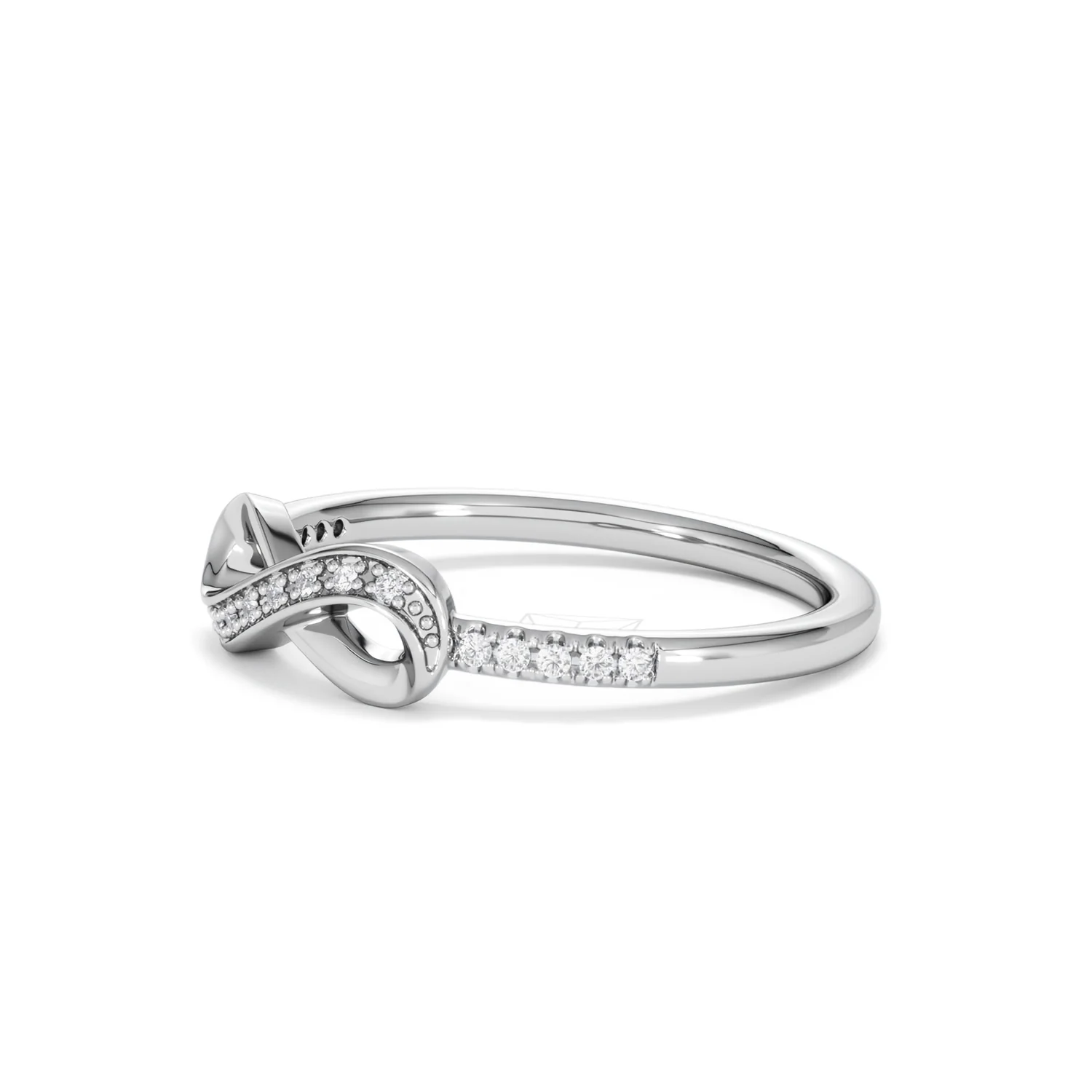 Infinity Love 0.13ct Lab Diamond Pavé Ring in Sterling Silver - Image 76