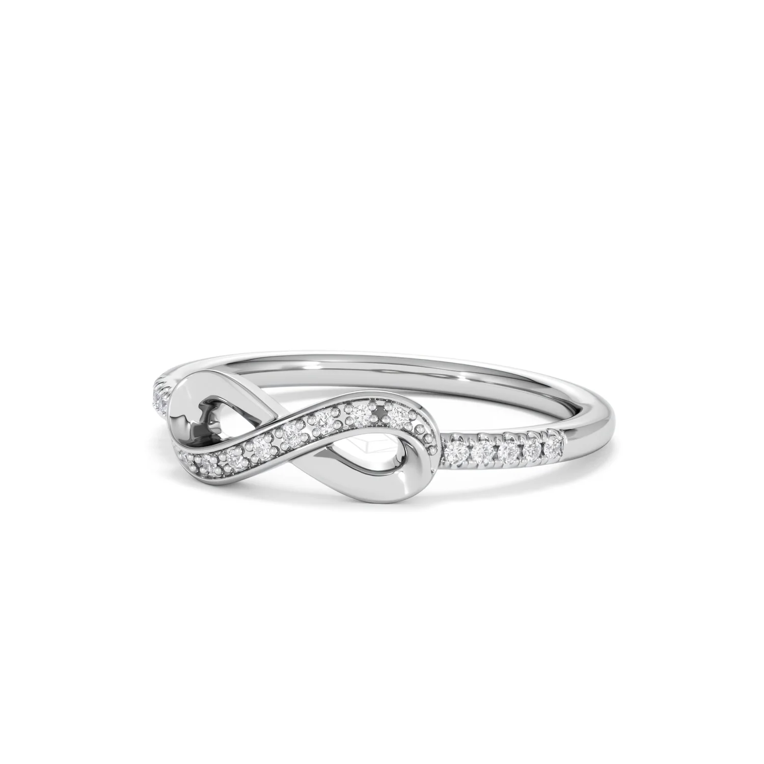 Infinity Love 0.13ct Lab Diamond Pavé Ring in Sterling Silver - Image 83