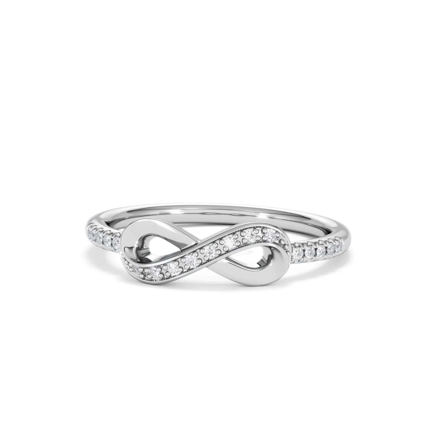 Infinity Love 0.13ct Lab Diamond Pavé Ring in Sterling Silver - Image 87